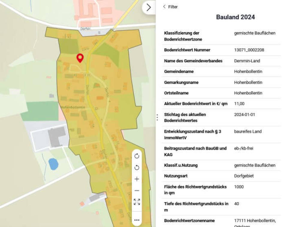 mecklenburg-vorpommern 613 K 42/24 Dorfstraße, 17111 Hohenbollentin 16