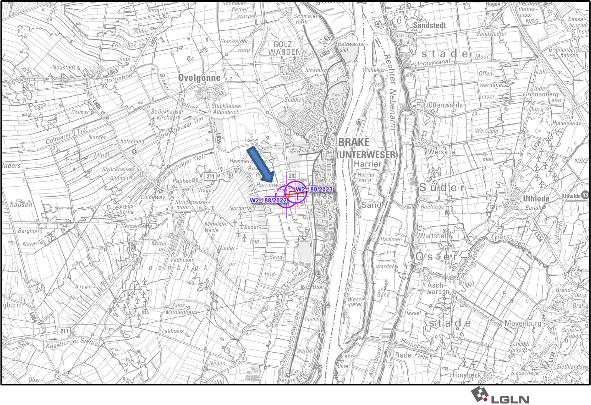 land- und forstwirtschaftlich genutztes Grundstück in ohne Anschrift, 00000 Brake, Hammelwarden - Bild 3