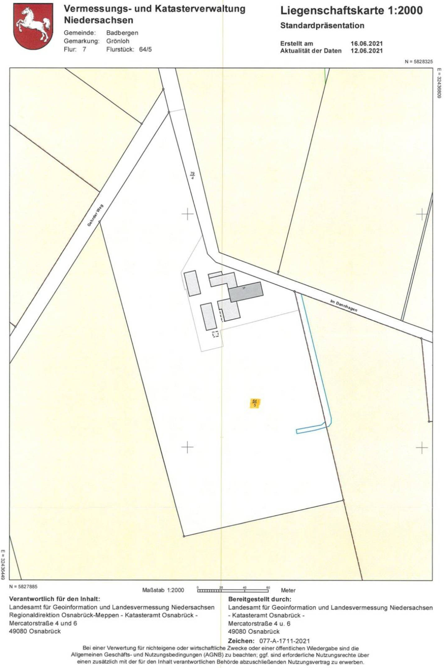 land- und forstwirtschaftlich genutztes Grundstück in Dannhagen 37, 49635 Badbergen, Grönloh - Bild 4