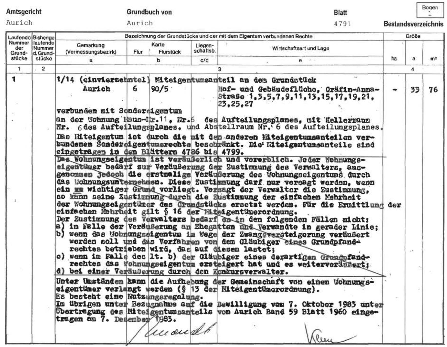 niedersachsen 0009 K 0032/2024 Gräfin-Anna-Straße 11, 26603 Aurich 11