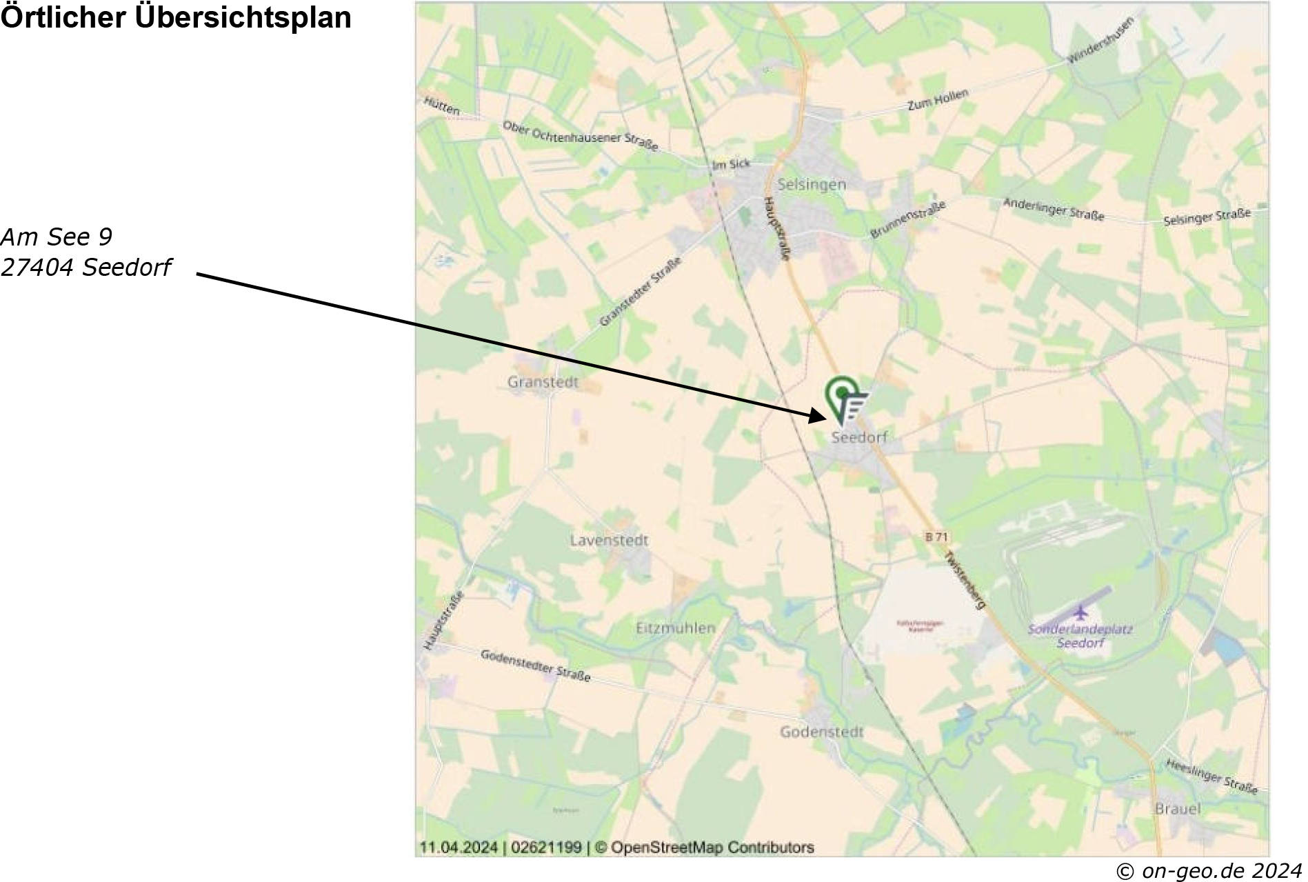 niedersachsen 0011 K 0010/2023 Am See 9, 27404 Seedorf 18