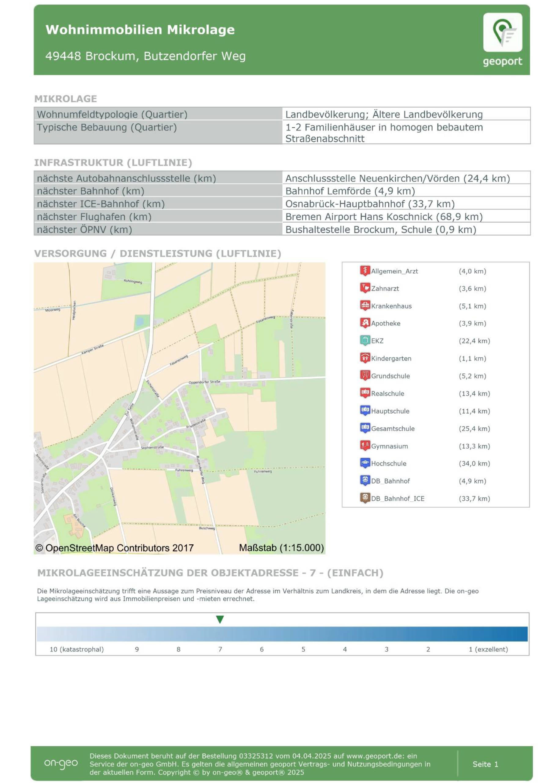 unbebautes Grundstück in Im neuen Lande, 49448 Brockum - Bild 2