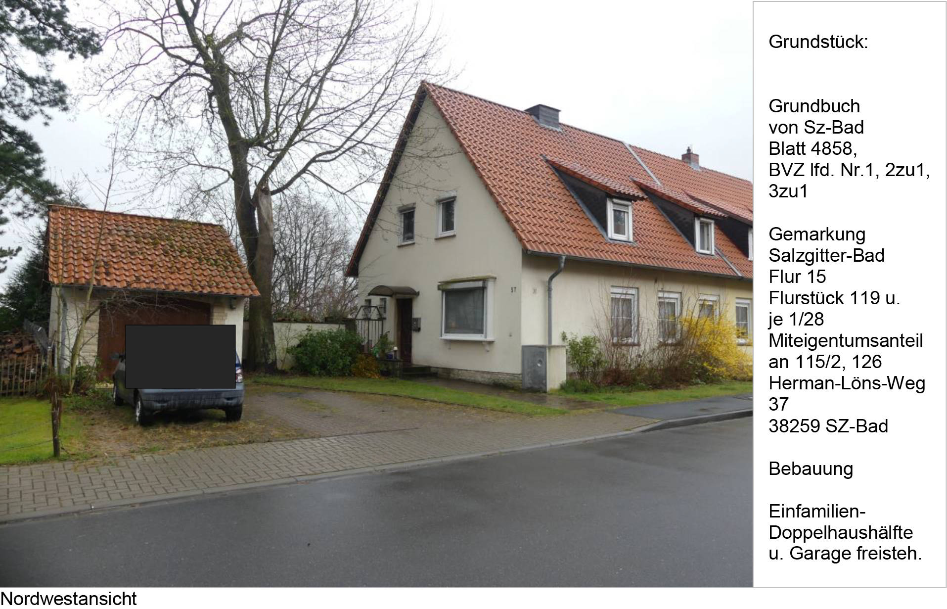 Doppelhaushälfte 0014 K 0035-2021 Hermann-Löns-Weg 37, 38259 Salzgitter, Bad