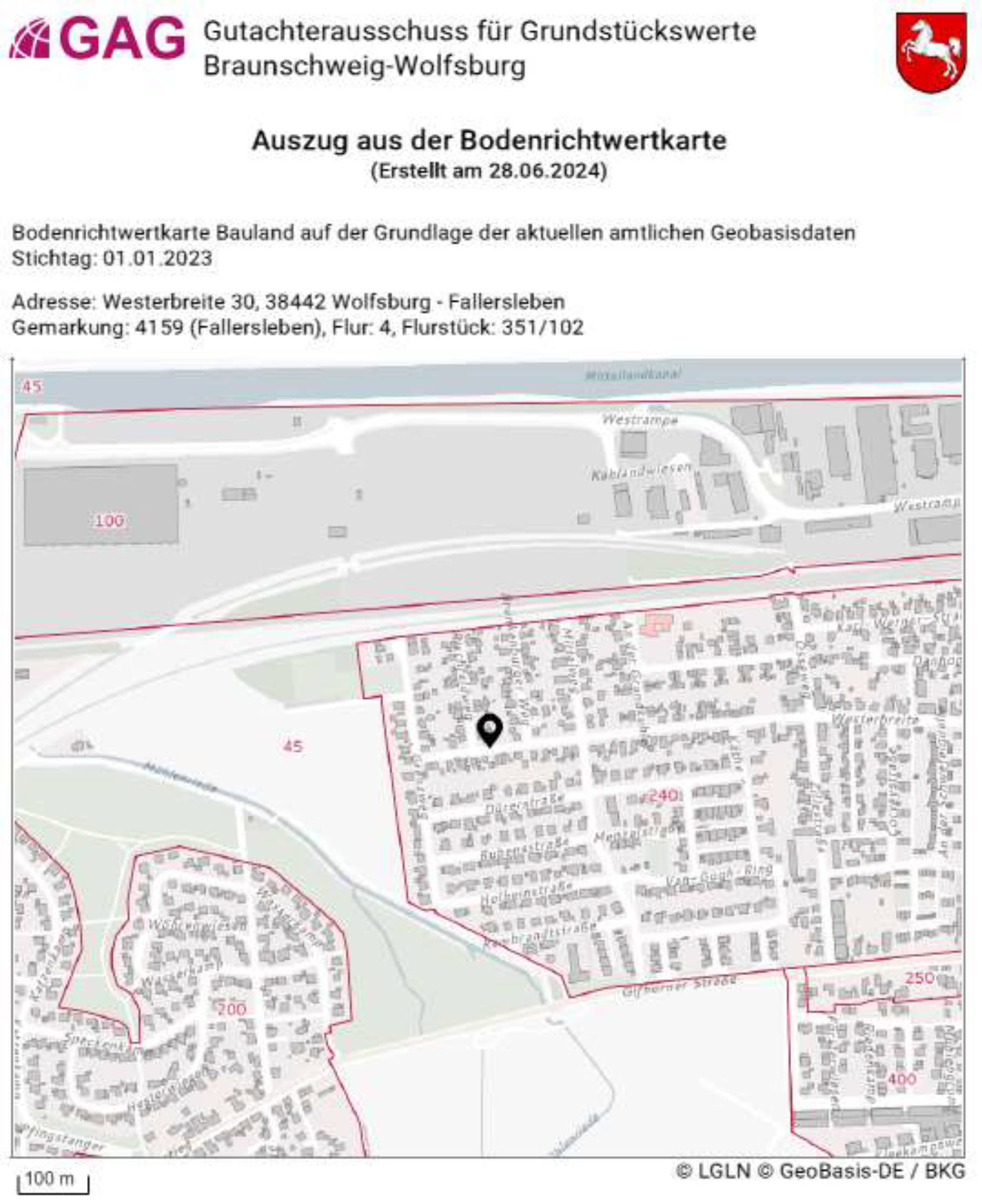 niedersachsen 0019K0013/2023 Westerbreite  30, 38442 Wolfsburg, Fallersleben 14