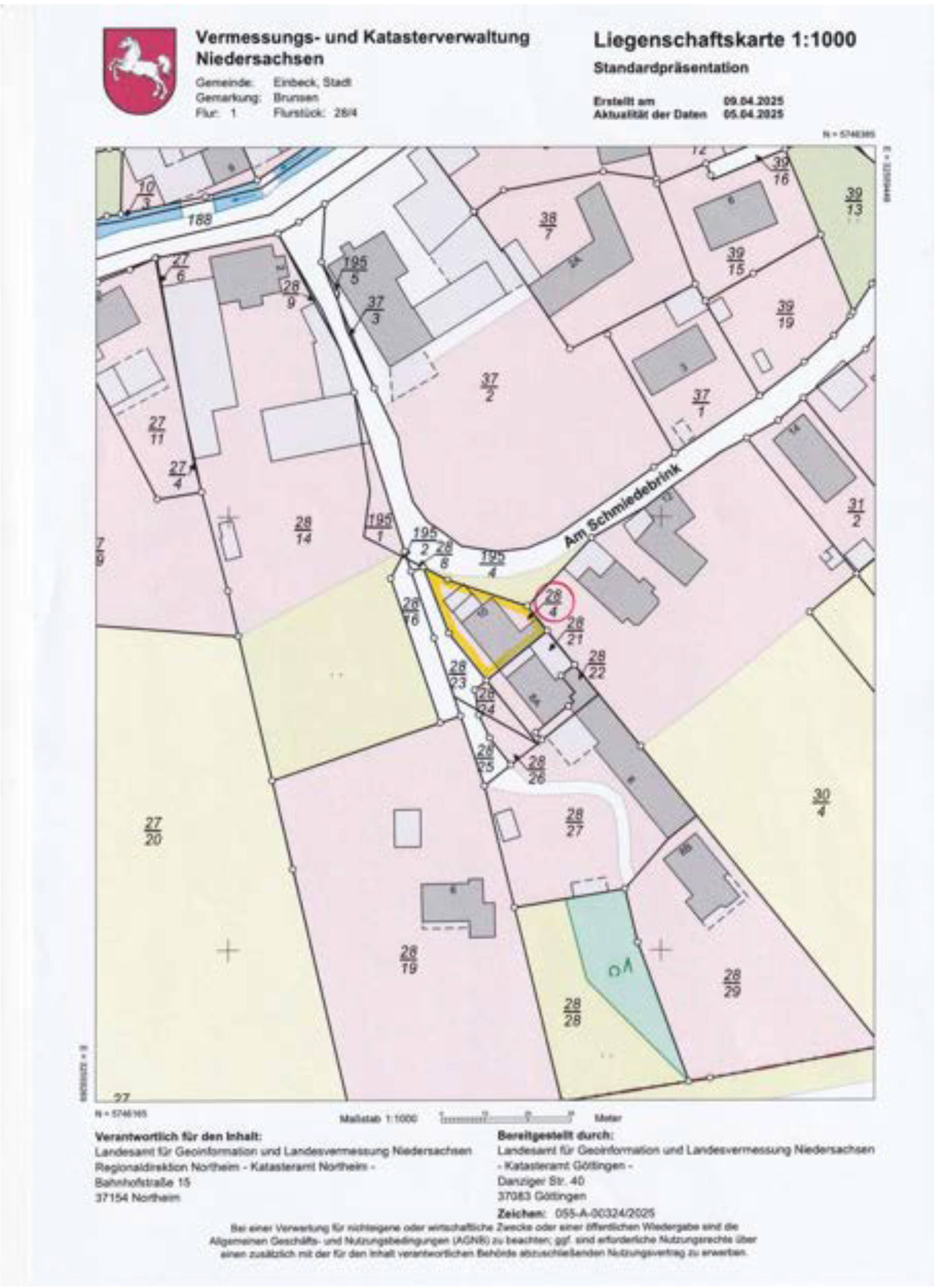 niedersachsen 0022 K 0006/2025 Am Schmiedebrink 10, 37574 Einbeck, Brunsen 28