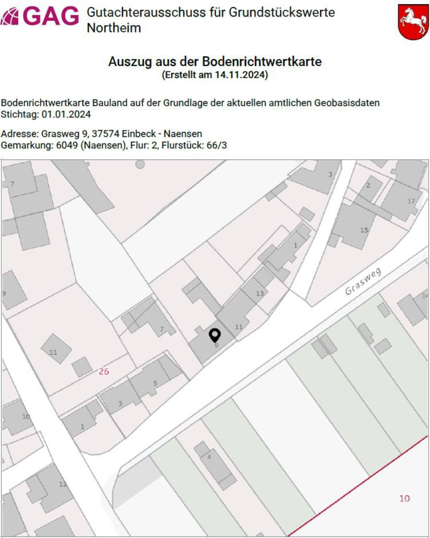 niedersachsen 0022K0015-2021 Grasweg 9, 37574 Einbeck, Naensen