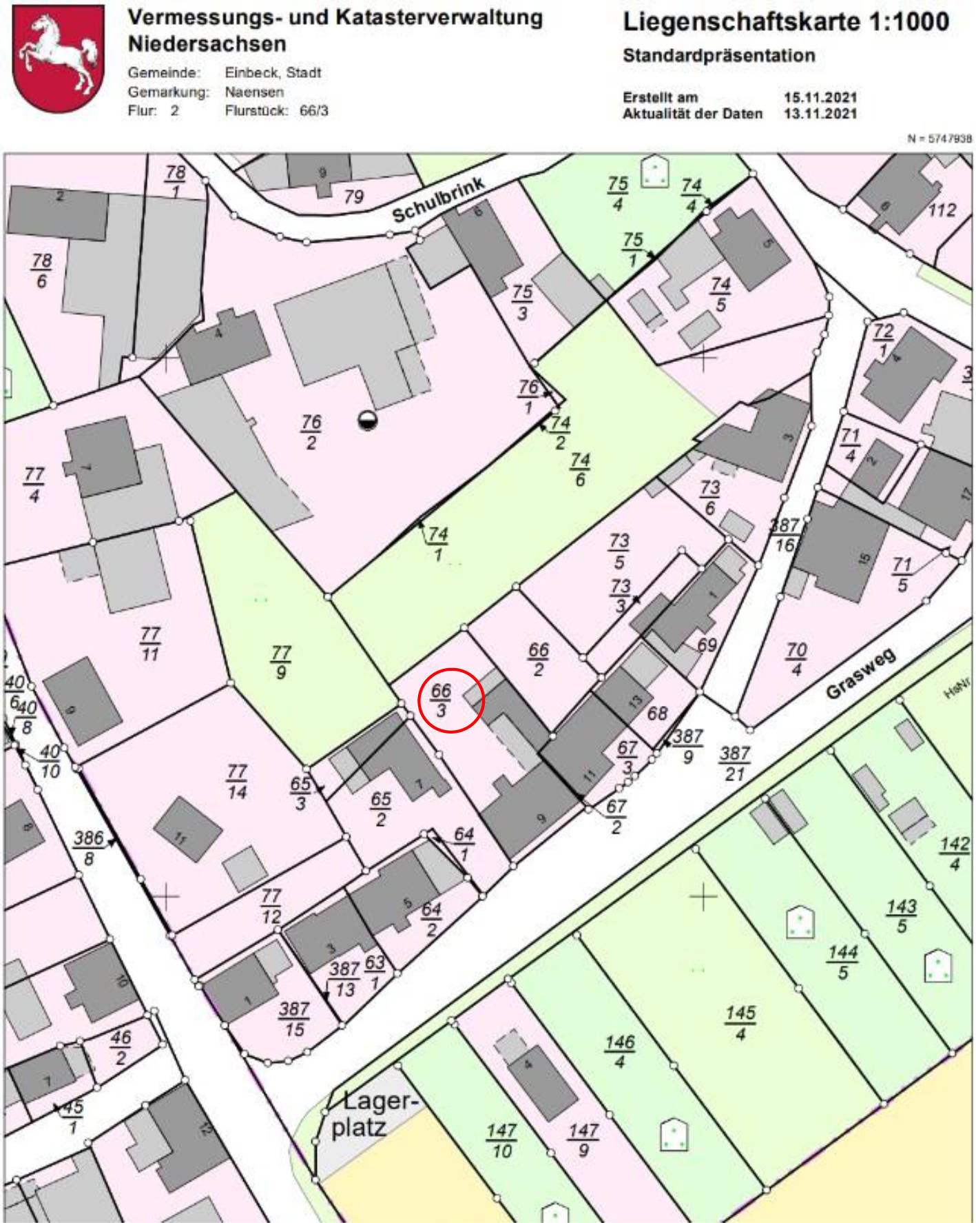 niedersachsen 0022K0015-2021 Grasweg 9, 37574 Einbeck, Naensen