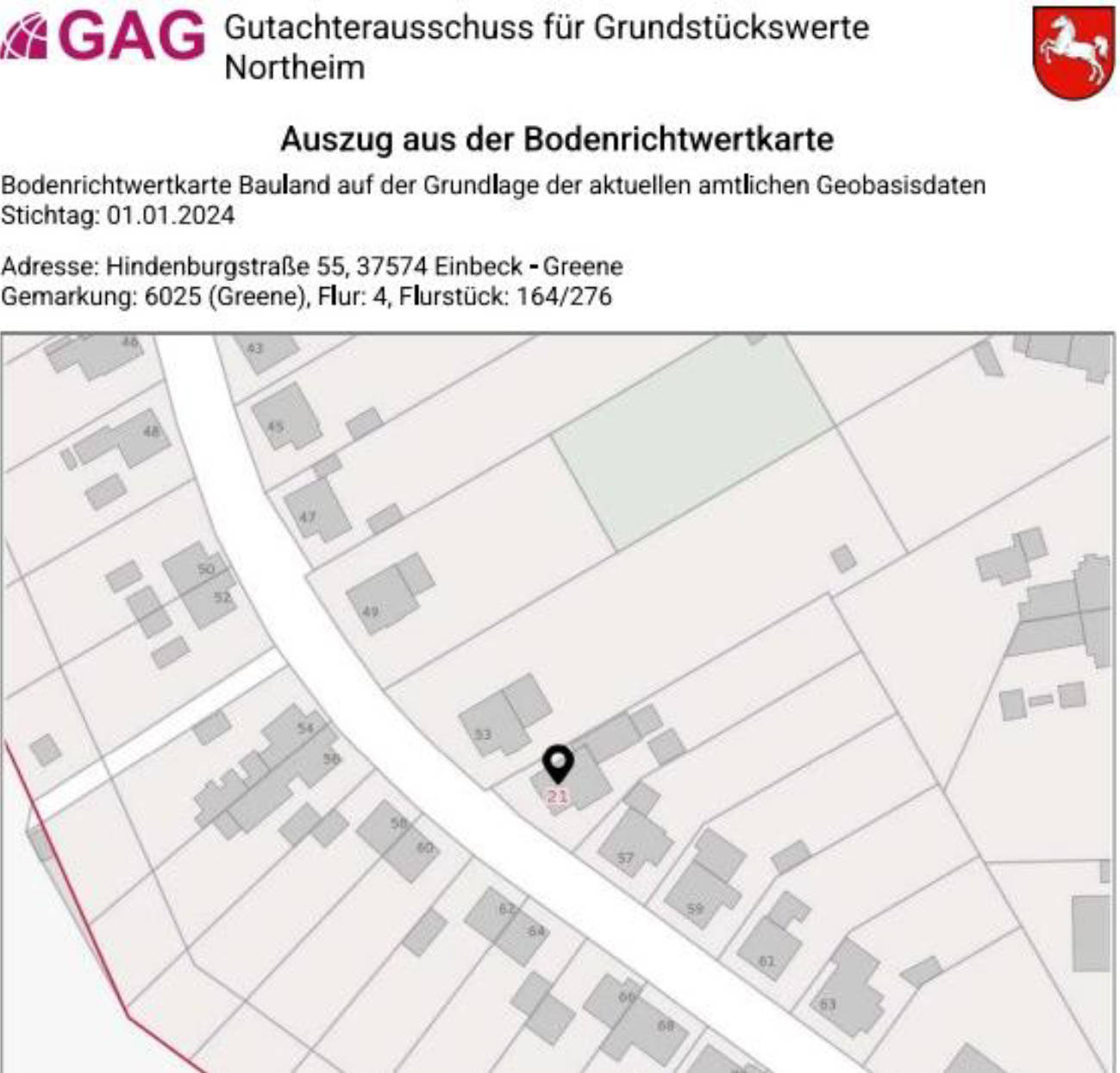 niedersachsen 0022 K 0017/2024 Hindenburgstr. 55, 37574 Einbeck, Greene 11