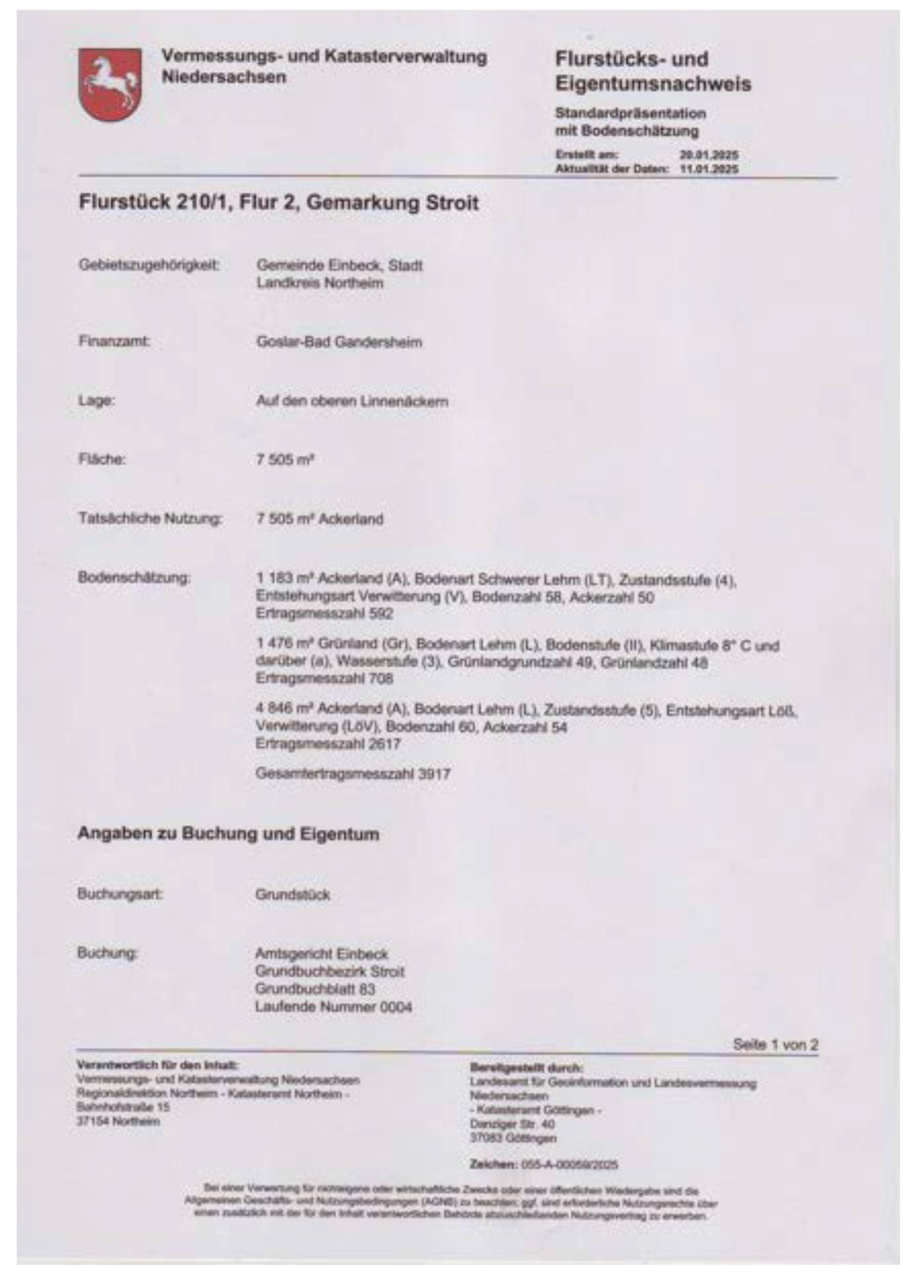 niedersachsen 0022 K 0018/2024 Böwern 3, 37574 Einbeck, Stroit 36