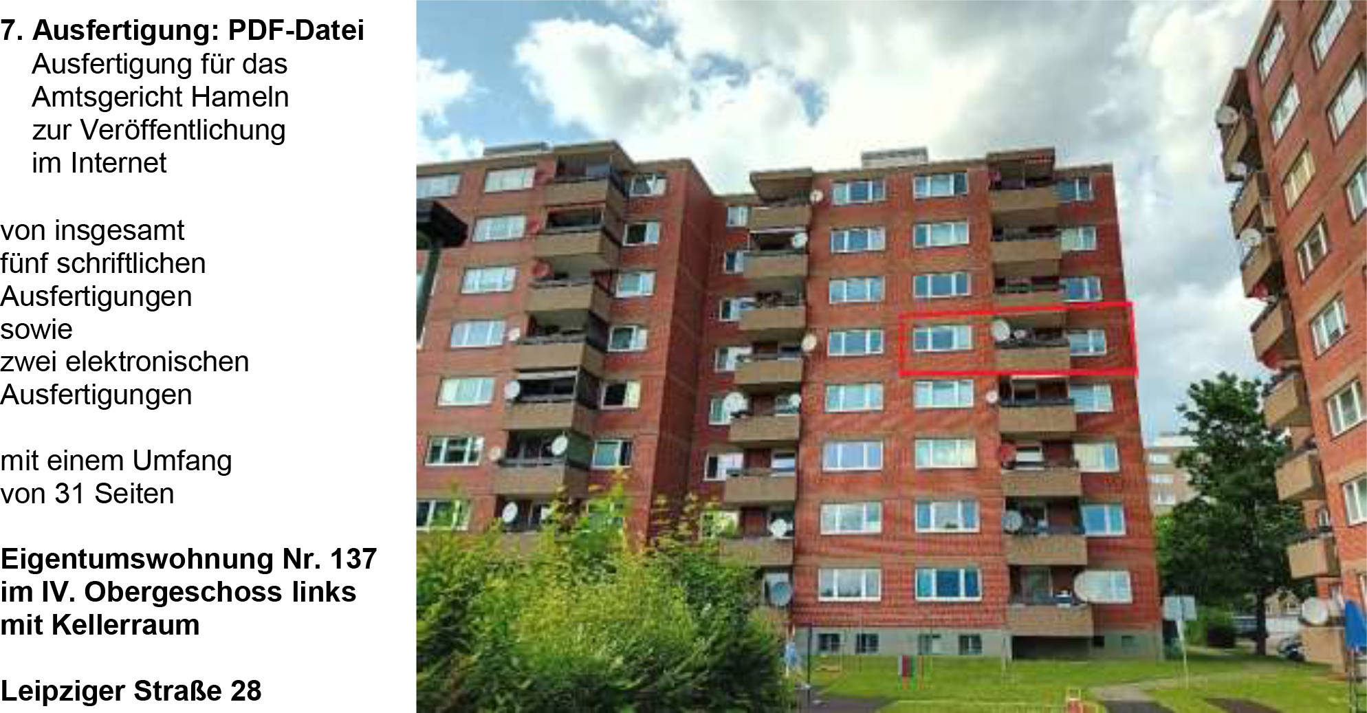 Eigentumswohnung (3 bis 4 Zimmer) in Leipziger Straße 28, 31789 Hameln, Afferde