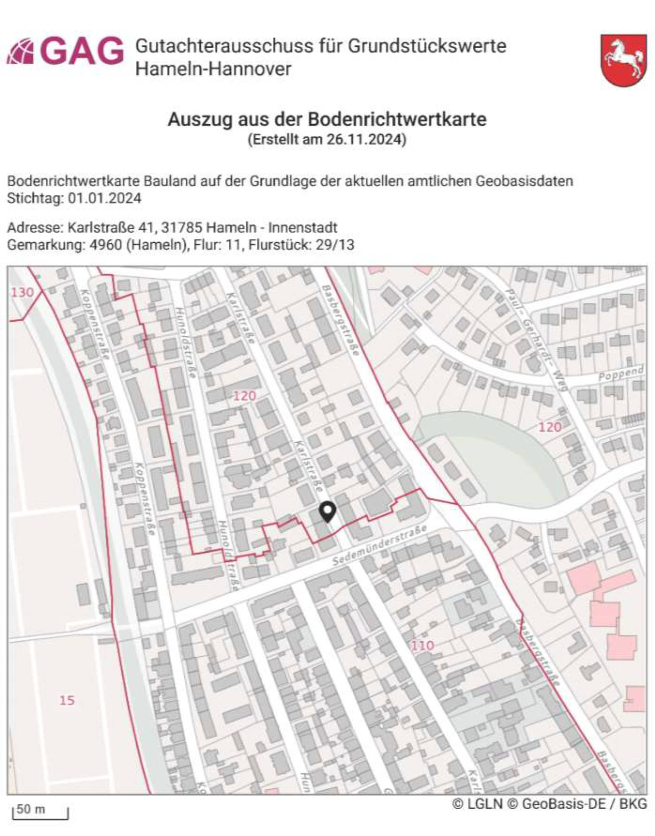 niedersachsen 0026K0048-2024 Karlstraße 41, 31785 Hameln, Hameln