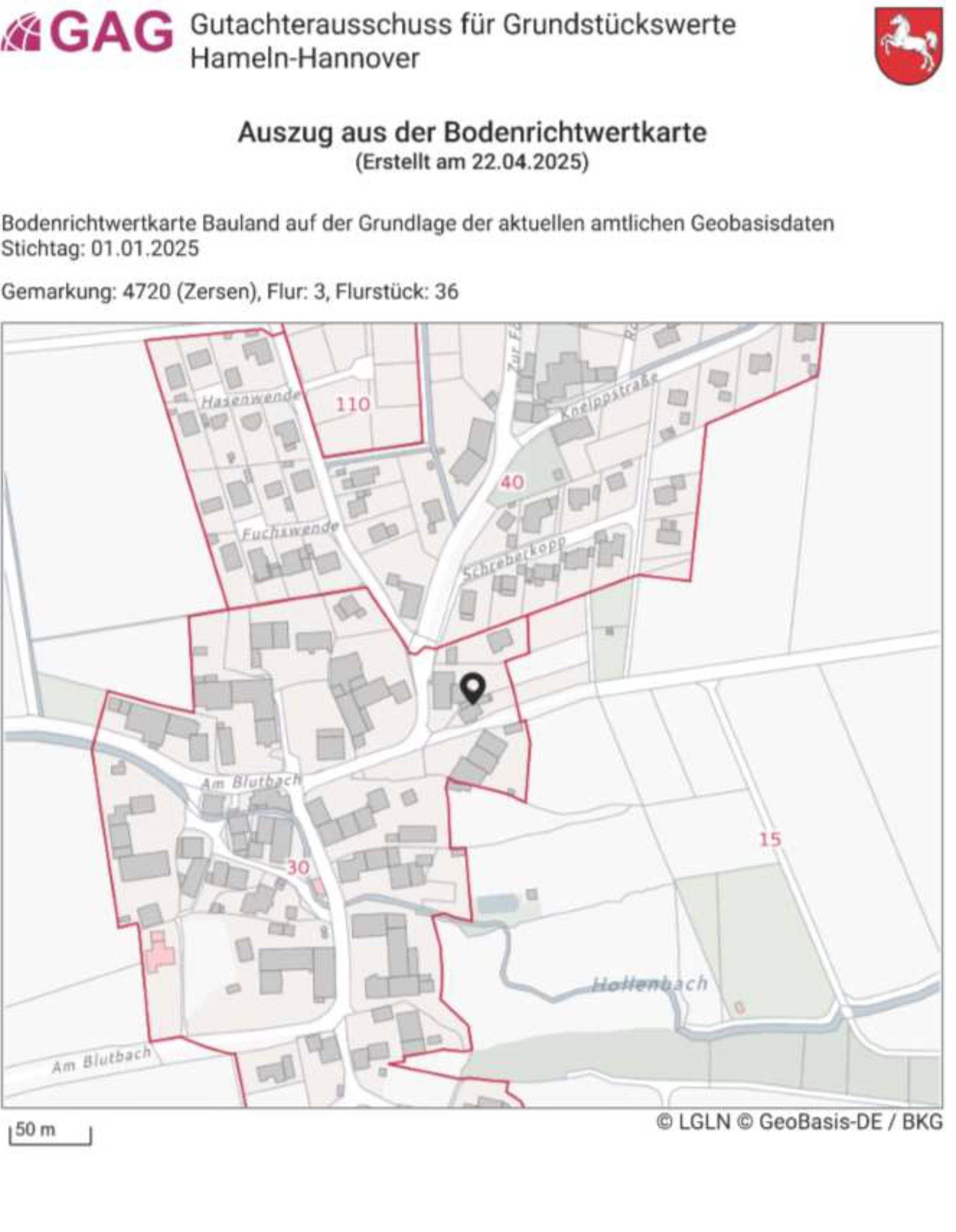 niedersachsen 0026K0055/2024 Kneippstraße 8, 31840 Hessisch Oldendorf, Zersen 12