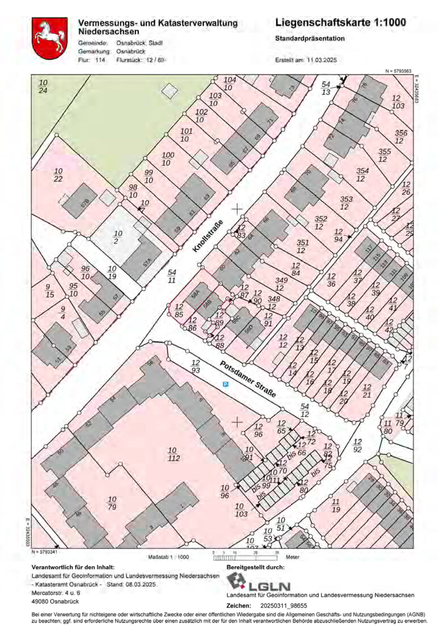 niedersachsen 0028 K 0035/2024 Knollstraße 58 A, 49088 Osnabrück 22
