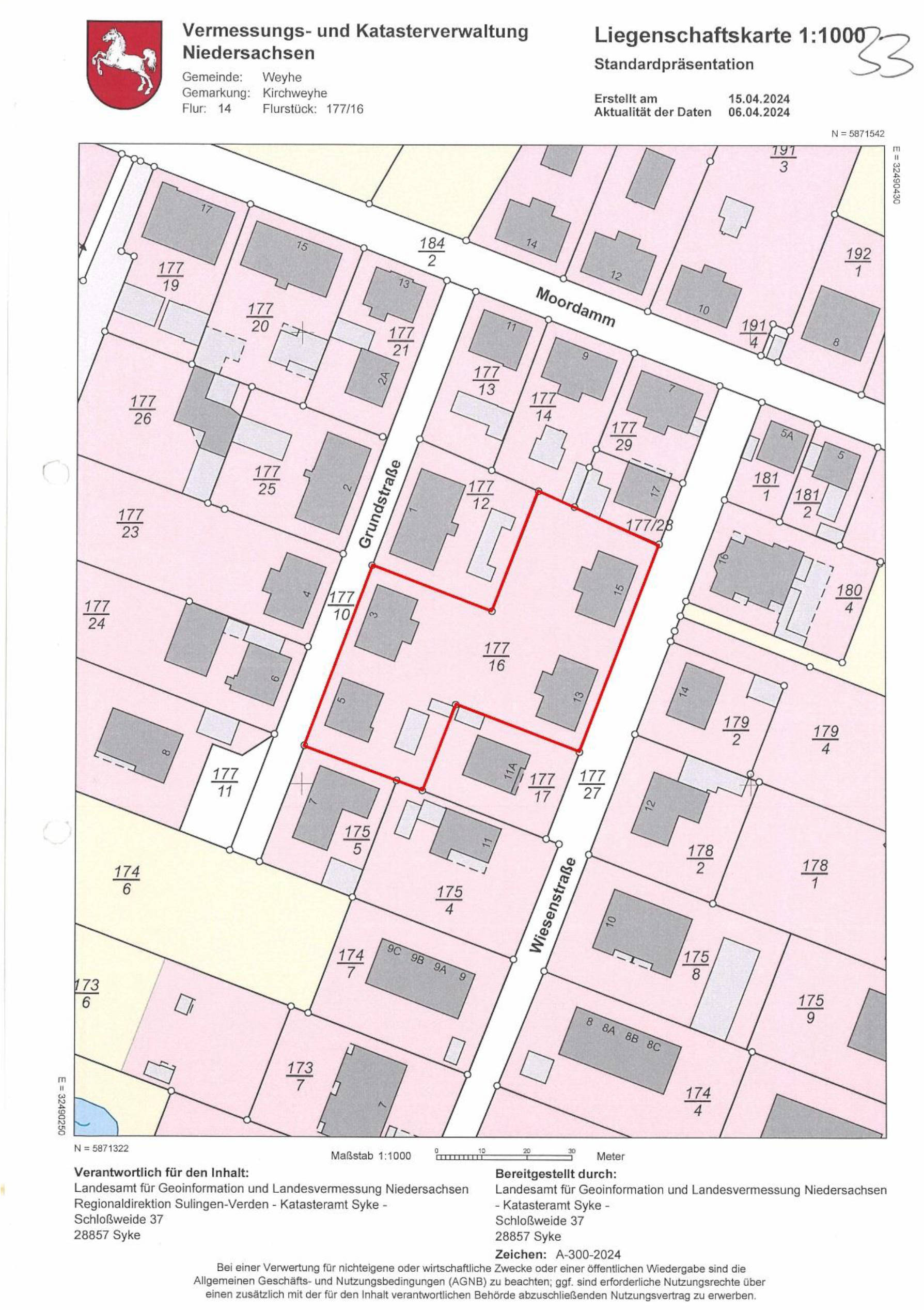 niedersachsen 0035 K 0012/2024 Grundstraße  	3, 28844 Weyhe, Kirchweyhe 7