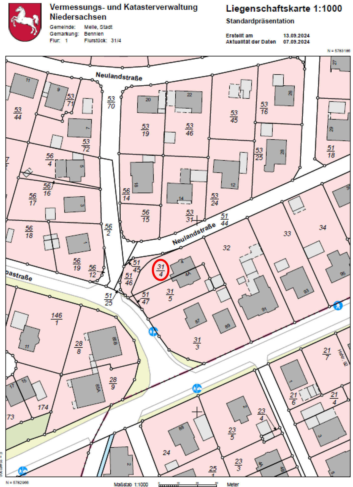 niedersachsen 0038K0005-2024 Neulandstr. 4, 49328 Melle
