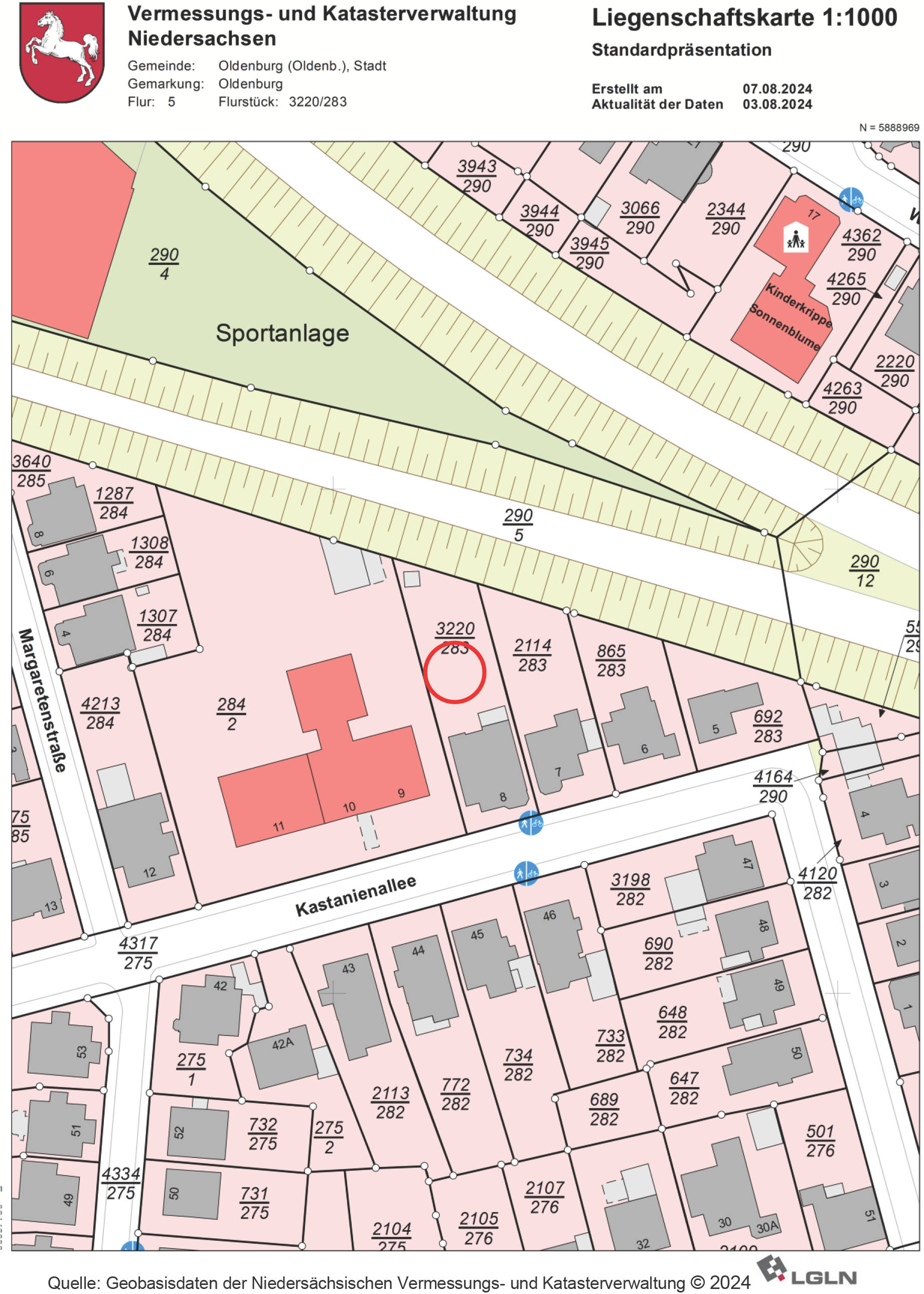 niedersachsen 0042K0013-2024 Kastanienallee 8, 26121 Oldenburg