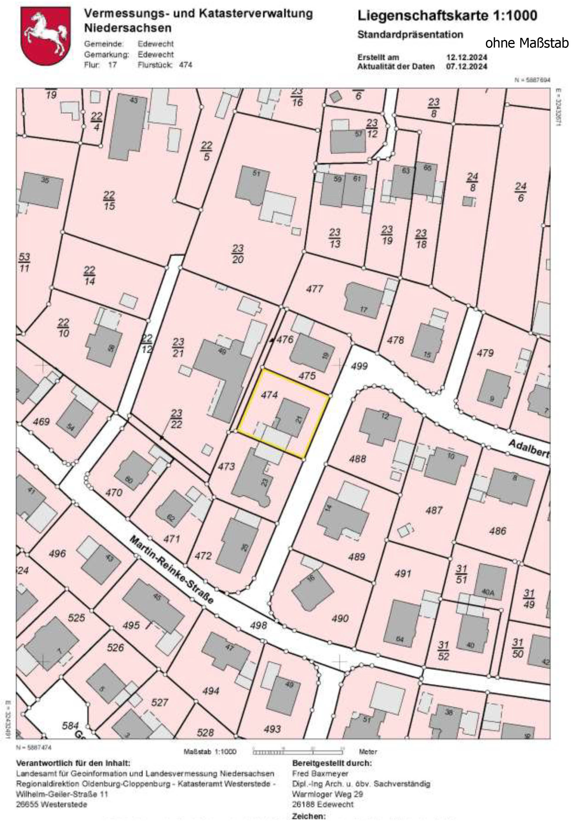 niedersachsen 0066 K 2029/2024 Adalbert-Kaiser-Straße 21, 26188 Edewecht 21