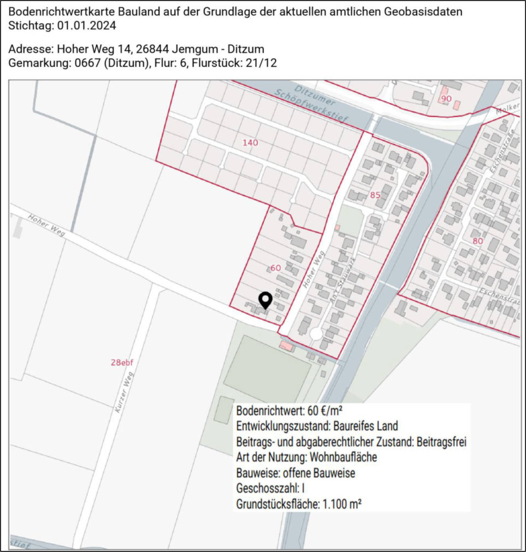 niedersachsen 0135K0033-2023 Hoher Weg 14, 26844 Jemgum, Ditzum