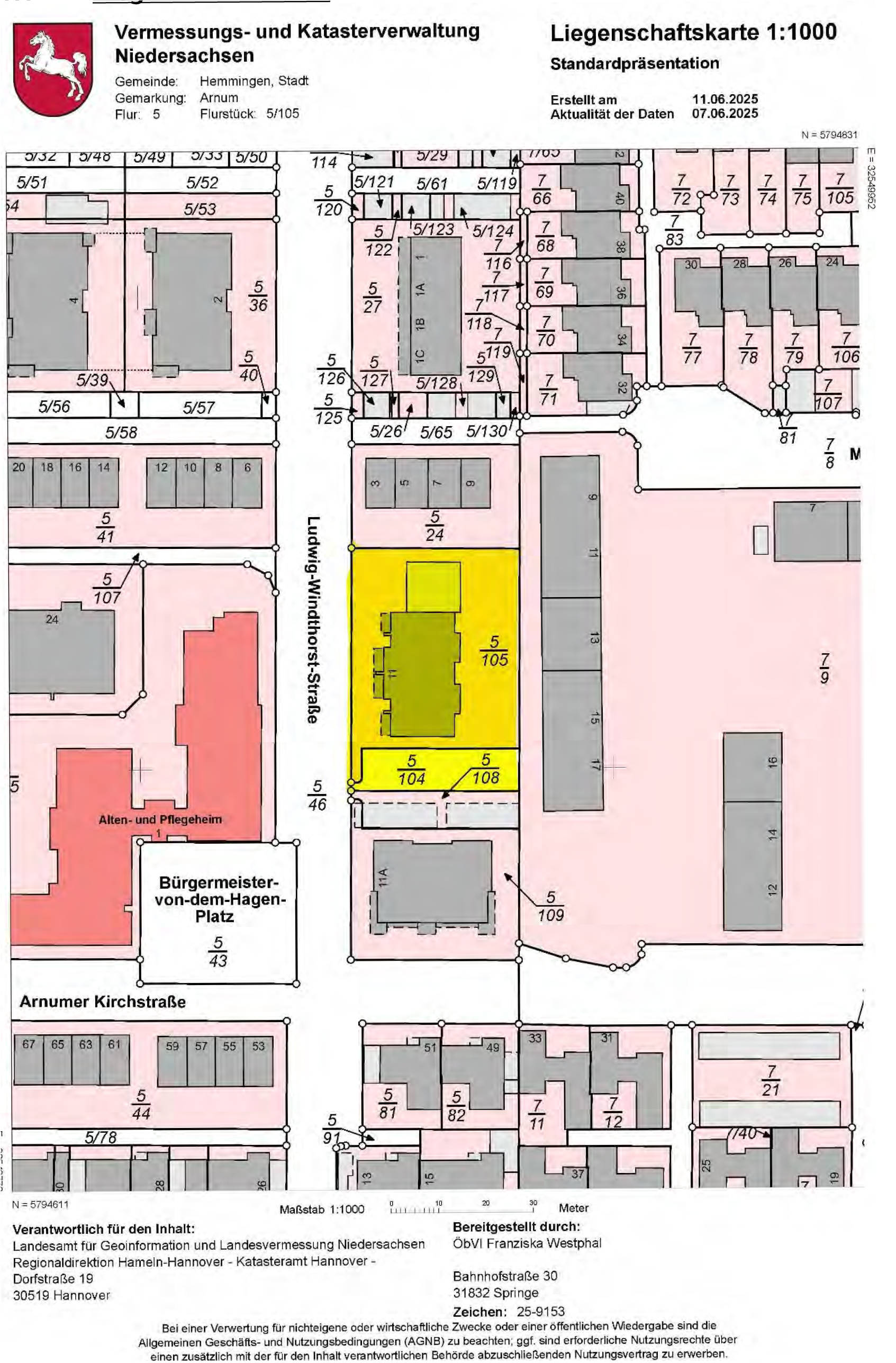 niedersachsen 0741 K 0020/2025 Ludwig-Windthorst-Straße 11, 30966 Hannover, Arnum 8