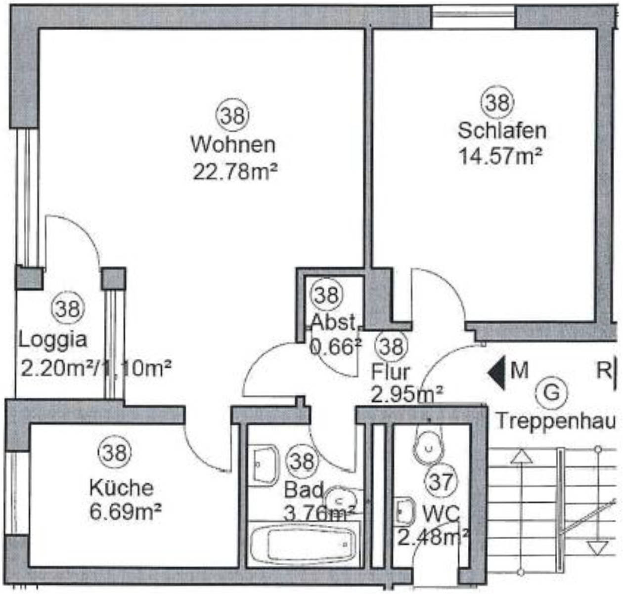 Eigentumswohnung (1 bis 2 Zimmer) in Lehnbachstr. 28, 30655 Hannover - Bild 2