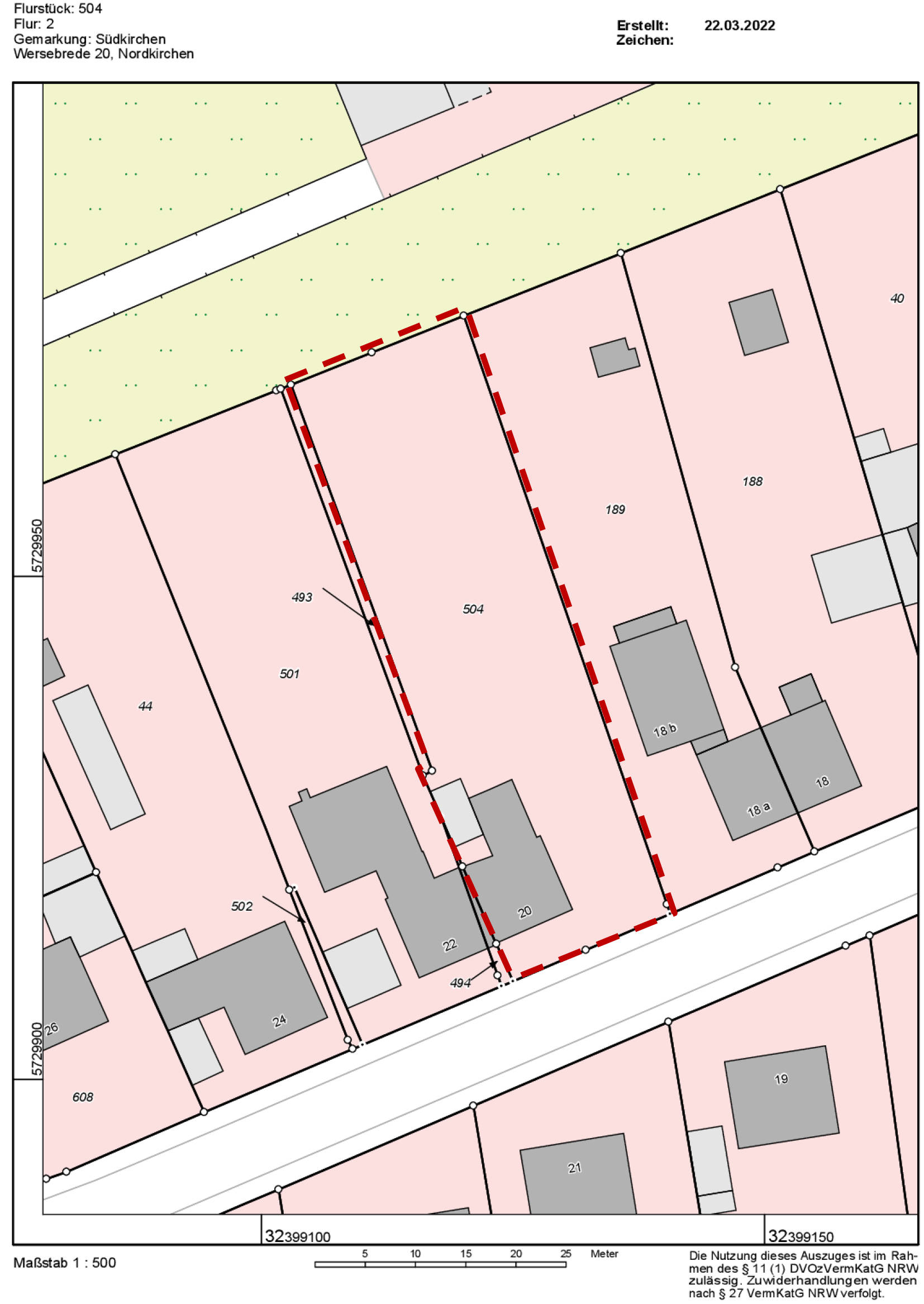 nordrheinwestpfalen 0002 K 0001/2025 Wersebrede 20, 59394 Nordkirchen, Südkirchen 21