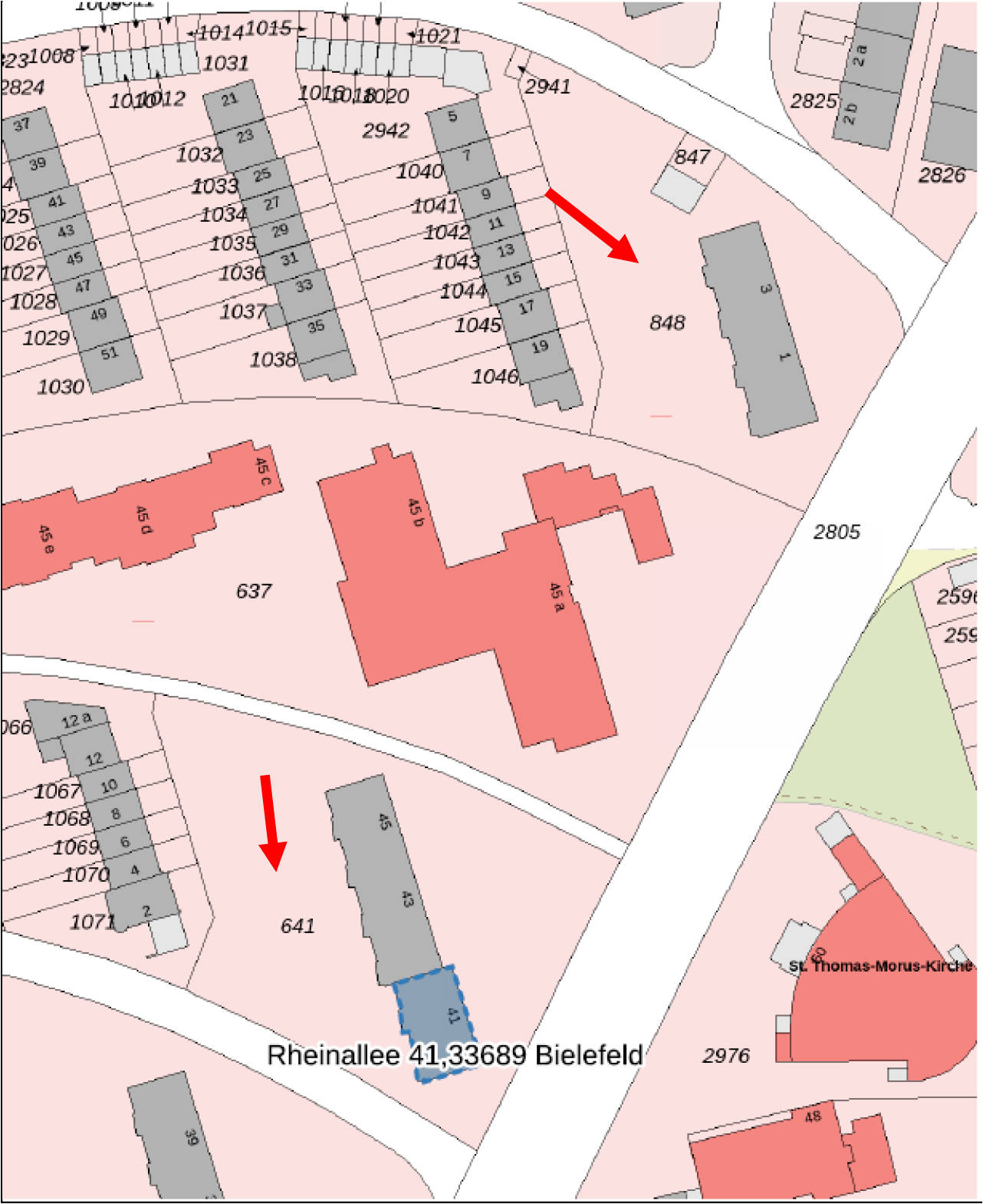 nordrheinwestpfalen 0006 a K 0024/2025 Rheinallee 41, 43, 45, Naheweg 1, 3, 33689 Bielefeld, Sennestadt 11