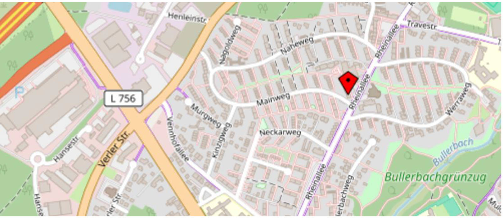 nordrheinwestpfalen 0006 a K 0024/2025 Rheinallee 41, 43, 45, Naheweg 1, 3, 33689 Bielefeld, Sennestadt 10
