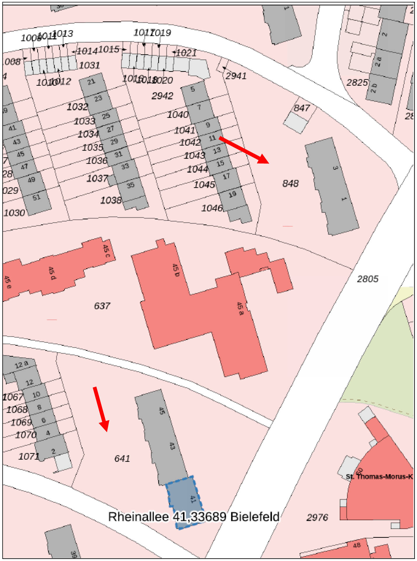 nordrheinwestpfalen 0006 a K 0024/2025 Rheinallee 41, 43, 45, Naheweg 1, 3, 33689 Bielefeld, Sennestadt 12