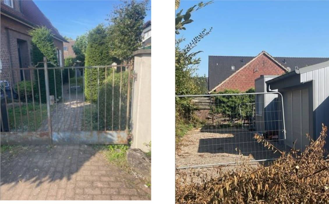 Grundstück mit einem Lagergebäude und einer Garage bebaut in Lönsweg, 46414 Rhede
