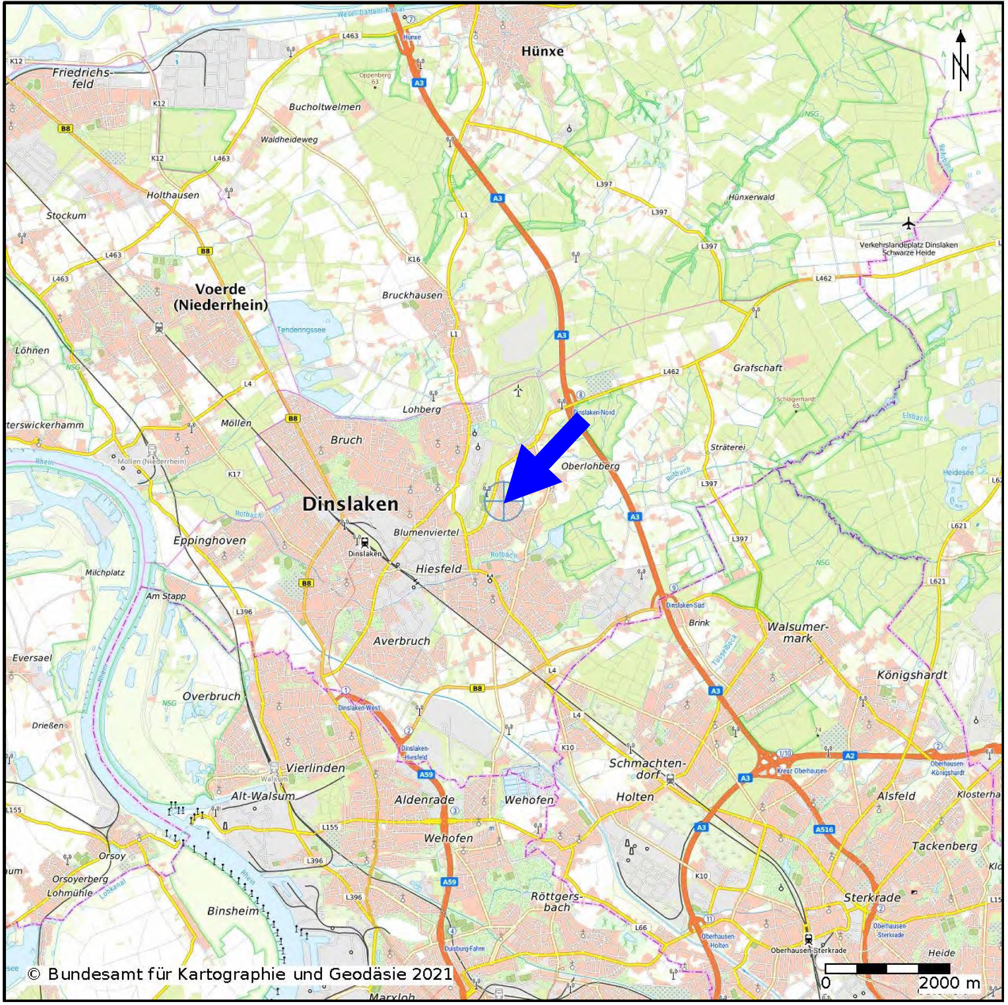 Kfz-Stellplatz (Tiefgarage), Eigentumswohnung (3 bis 4 Zimmer) in Eickenhof 37a, 46539 Dinslaken, Hiesfeld - Bild 3