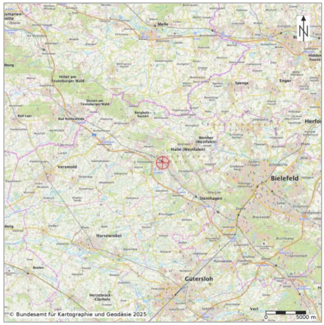 nordrheinwestpfalen 0010 K 0007/2025 Hartmanns Wäldchen 9, 33790 Halle, Halle 26