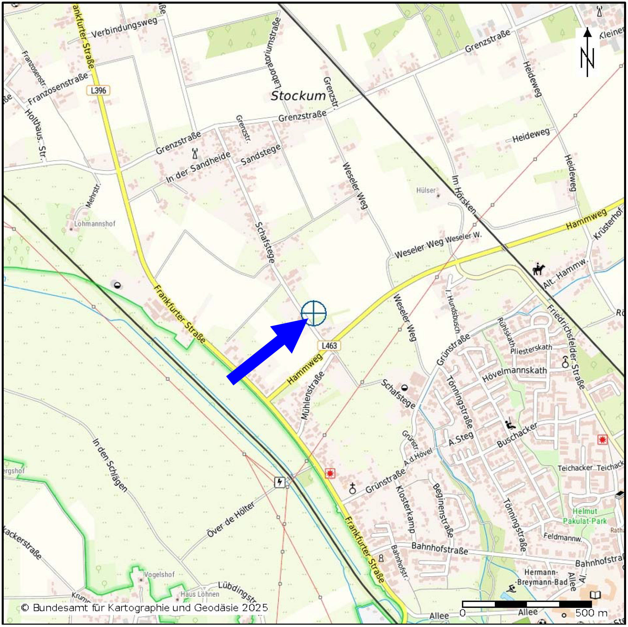 unbebautes Grundstück in Schafstege, 46562 Voerde - Bild 3