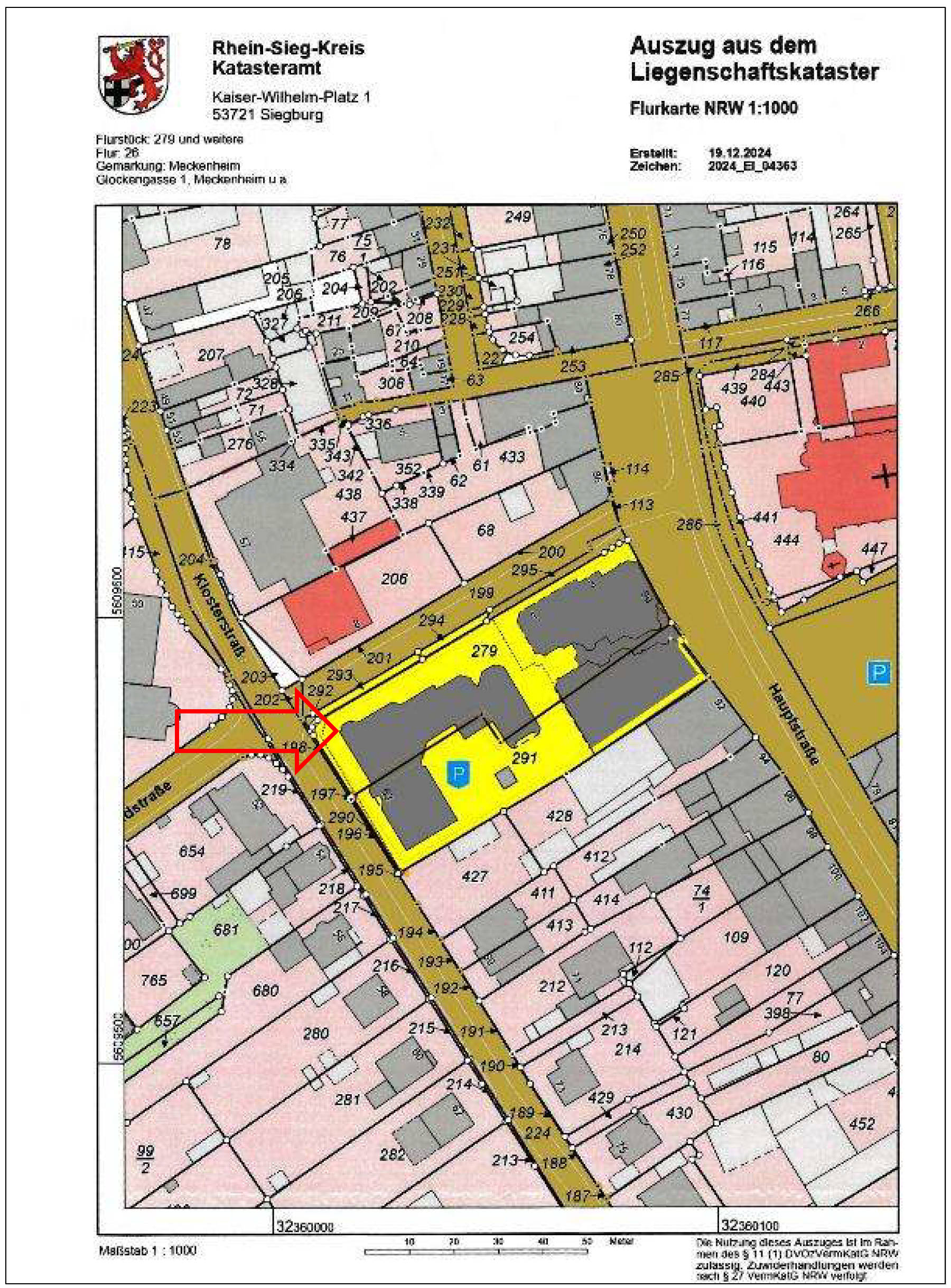 nordrheinwestpfalen 0011K0014-2024 Hauptstraße 88,90, Klosterstraße 63, Glockengasse, 53340 Meckenheim