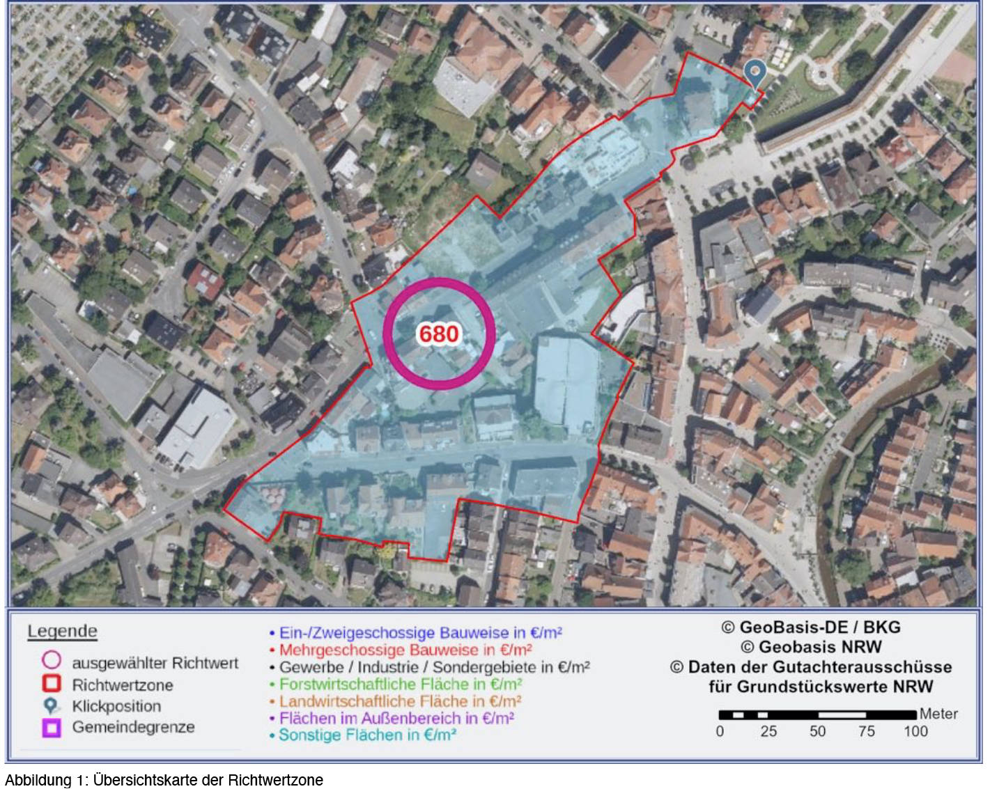 unbebautes Grundstück, Rasenfläche, gepflasterte Fläche mit Verkaufspavillon in Am Schliepsteiner Tor, 32105 Bad Salzuflen - Bild 3