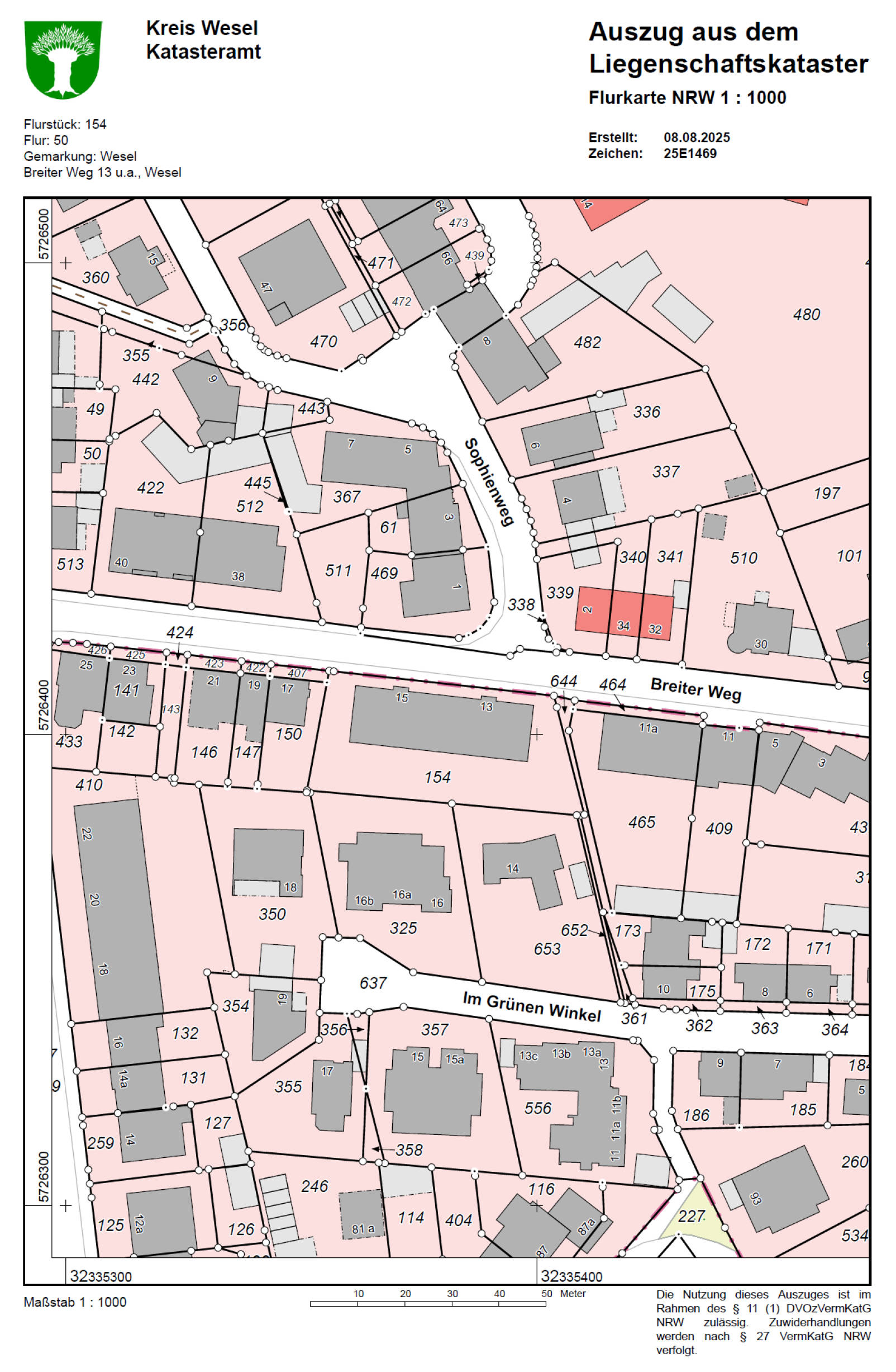 nordrheinwestpfalen 0014 K 0011/2025 Breiter Weg 13, 15, 46483 Wesel 13