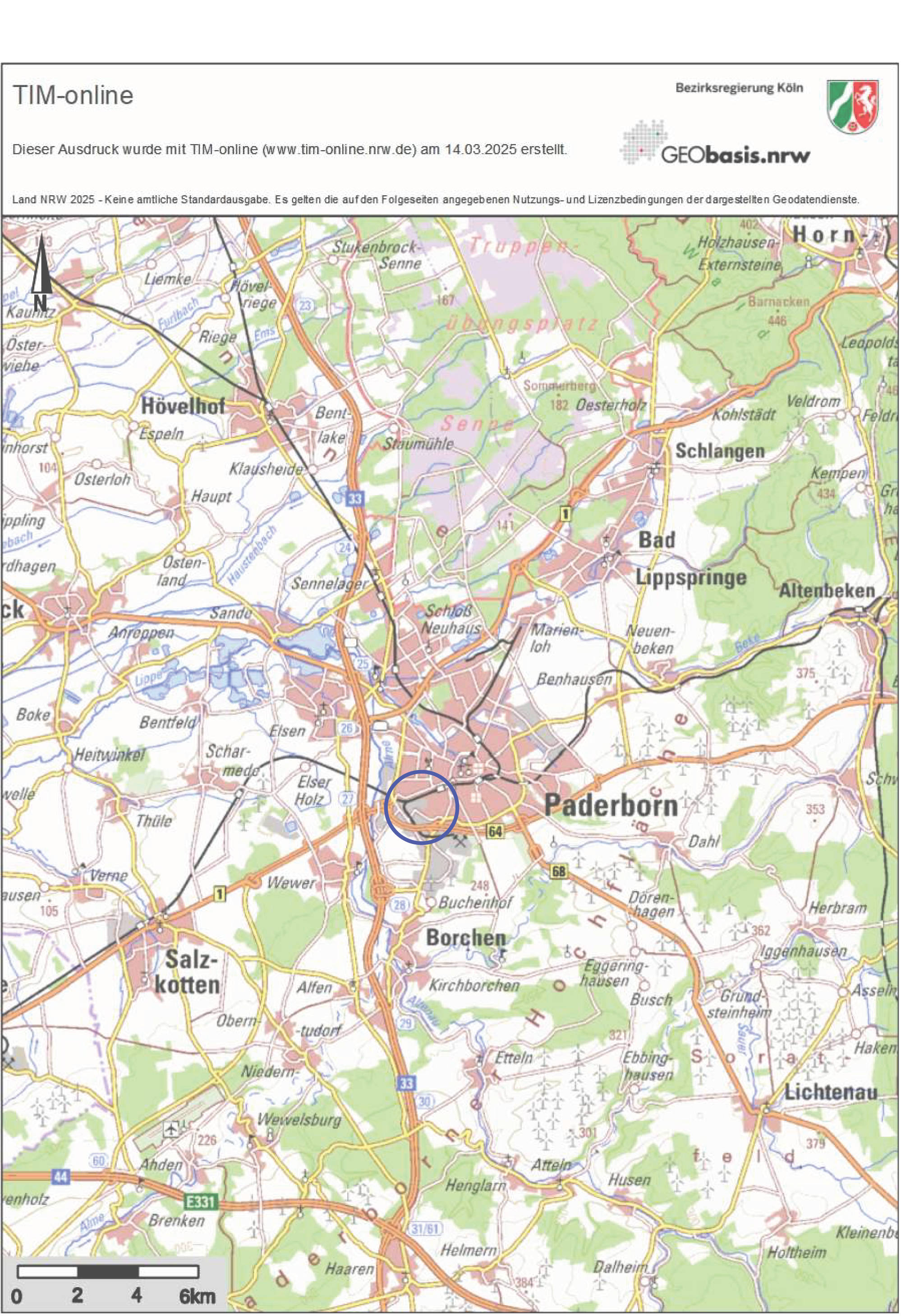 Mit einem Dreifamilienwohnhaus (in der Bauart einer Doppelhaushälfte) mit Garage bebautes Grundstück in Grüner Weg 5, 33098 Paderborn - Bild 3