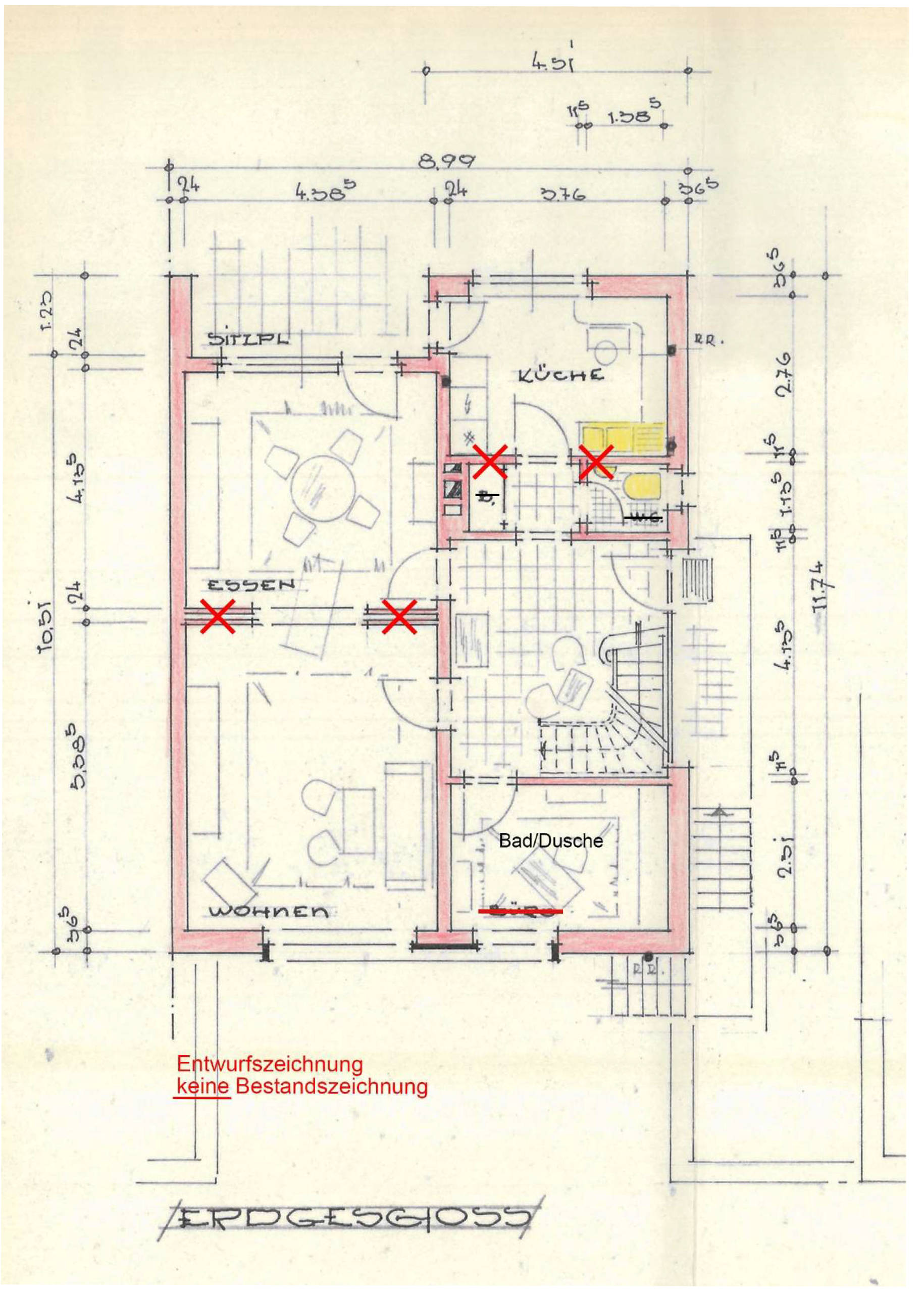 Garage, Einfamilienhaus, Doppelhaushälfte, einseitig abgebautem Einfamilienhaus mit innenliegender Garage in Mühlenstraße 31, 41517 Grevenbroich, Gindorf - Bild 3