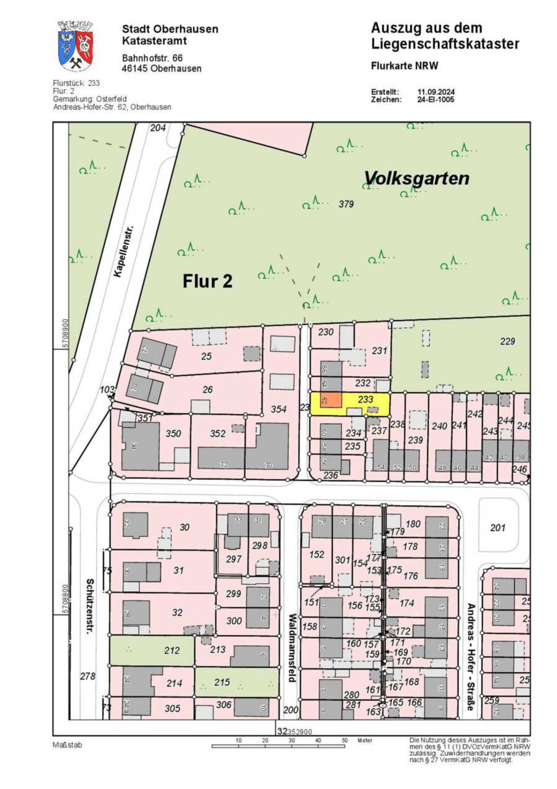 nordrheinwestpfalen 0017 K 0037/2024 Andreas-Hofer-Straße 62, 46119 Oberhausen 24