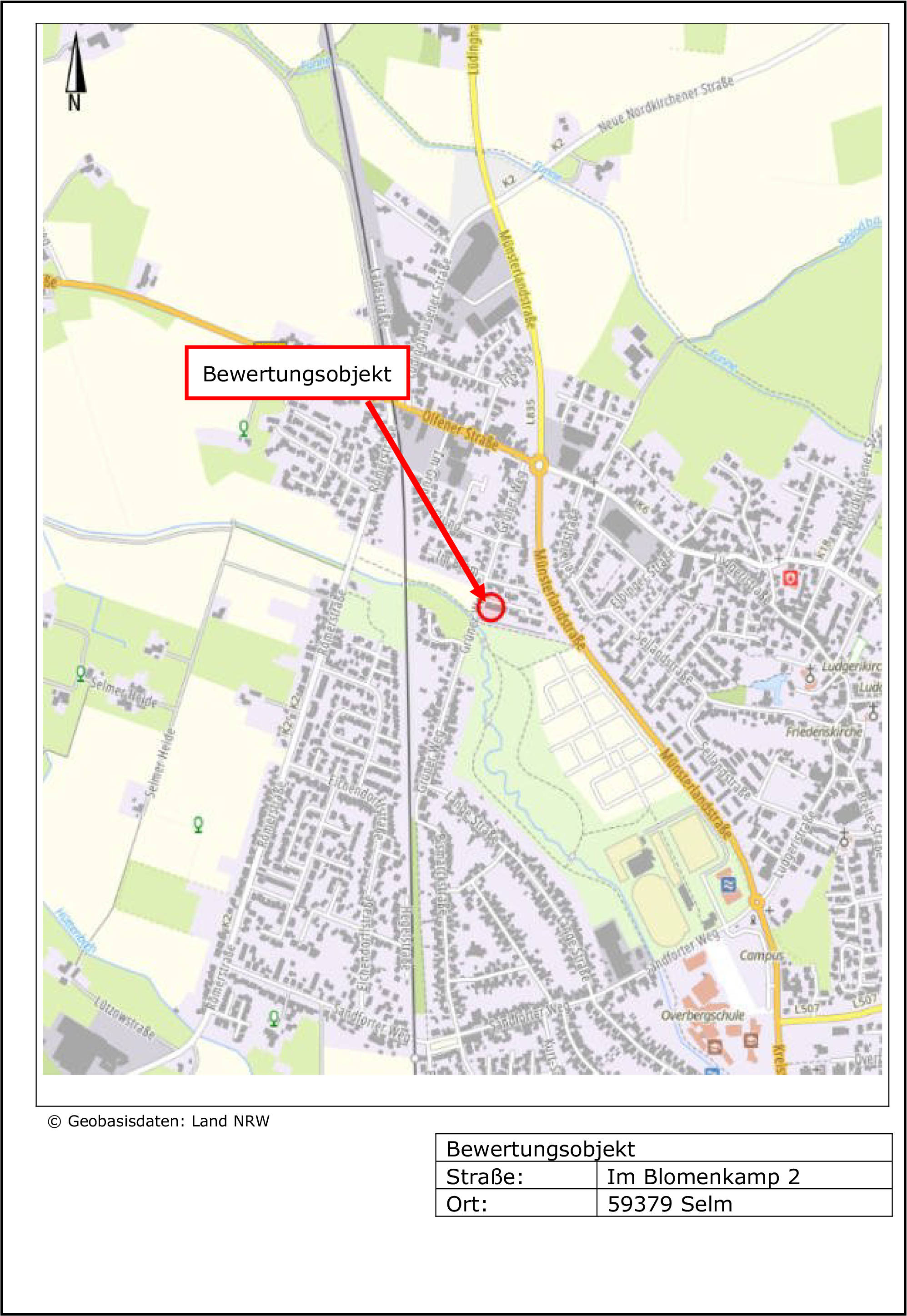 Doppelhaushälfte in der Rechtsform eines Erbbaurechts in Im Blomenkamp 2, 59379 Selm