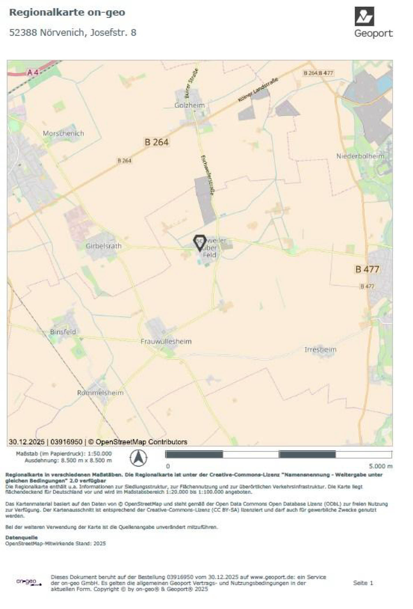 nordrheinwestpfalen 0033 K 0042/2025 Josefstraße 8, 52388 Nörvenich, Eschweiler über Feld 15