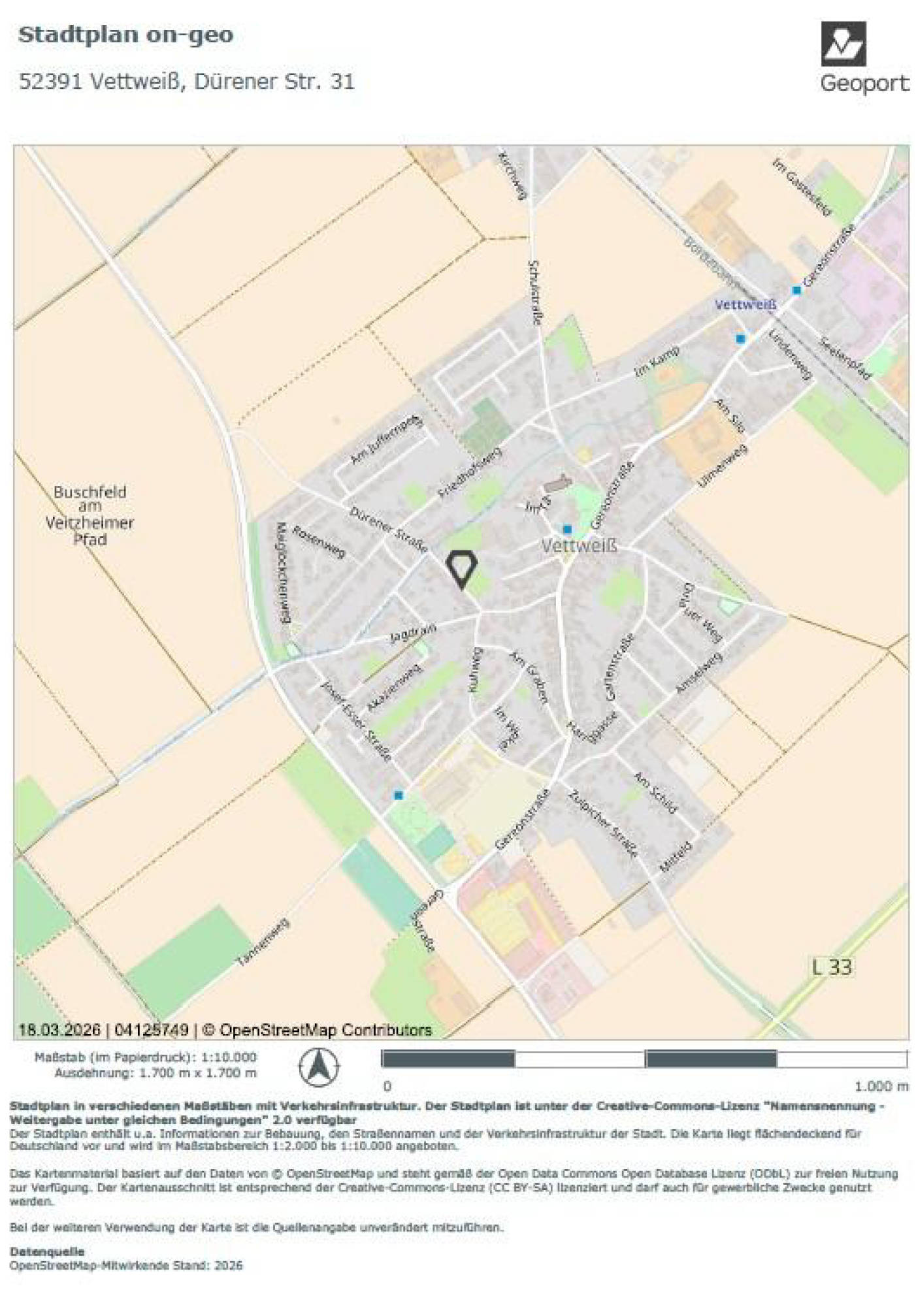 nordrheinwestpfalen 0033 K 0060/2025 Dürener Str. 31, 52391 Vettweiß, Vettweiß 16