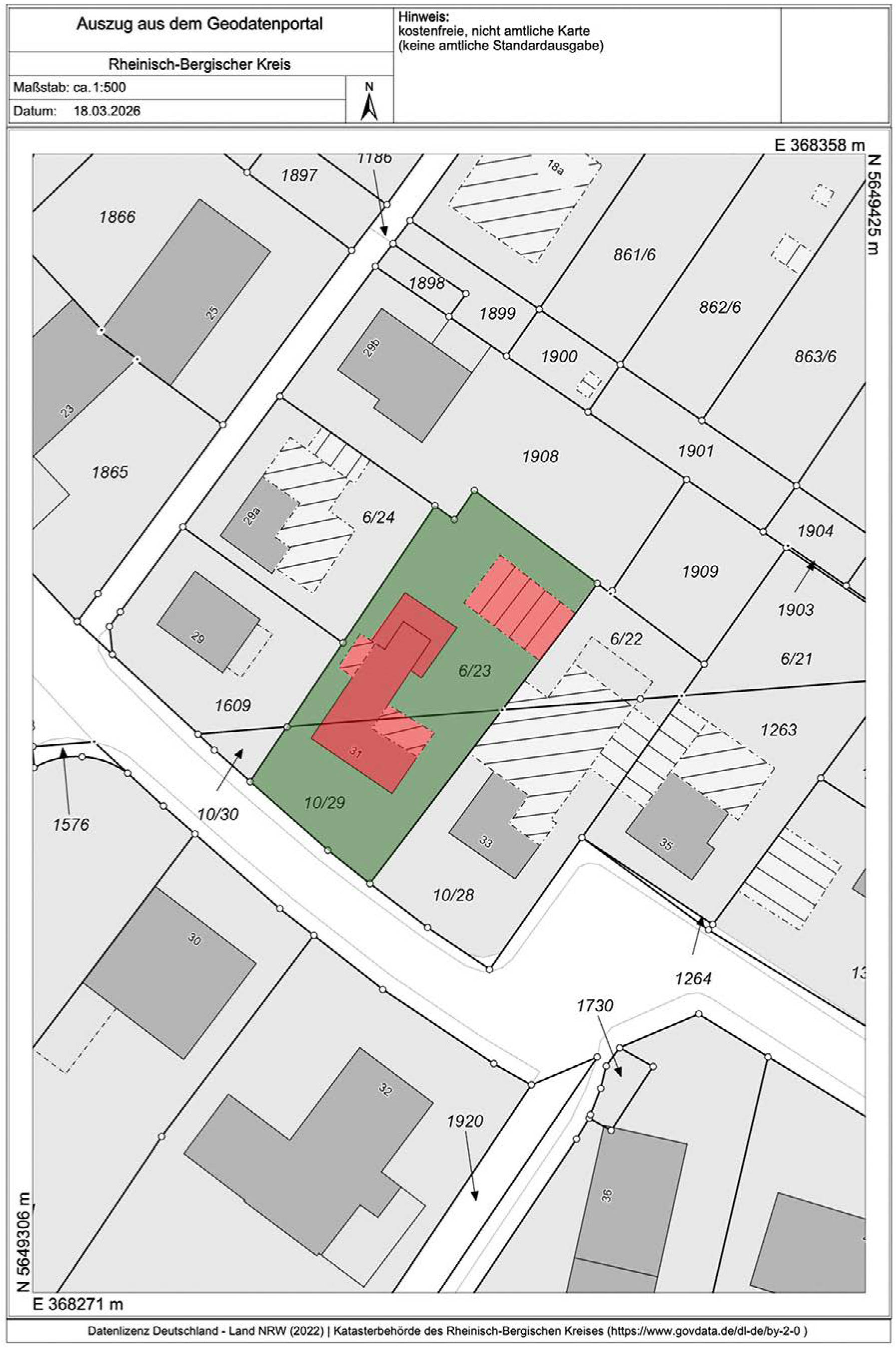 nordrheinwestpfalen 0034 K 0030/2025 Ahornweg 31, 51469 Bergisch Gladbach, Heidkamp 24
