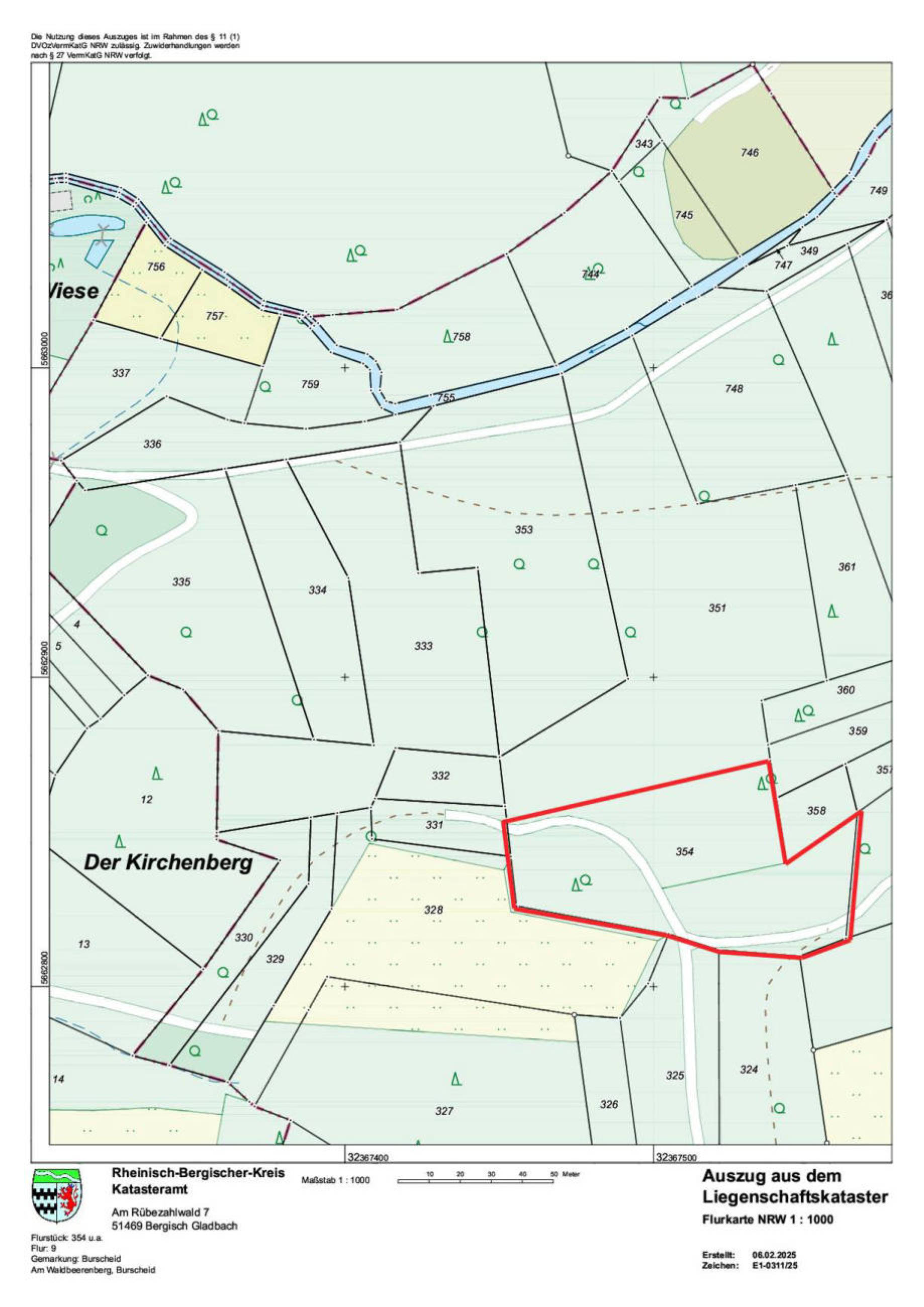 land- und forstwirtschaftlich genutztes Grundstück in Am Waldbeerenberg, 51399 Burscheid, Paffenlöh - Bild 3