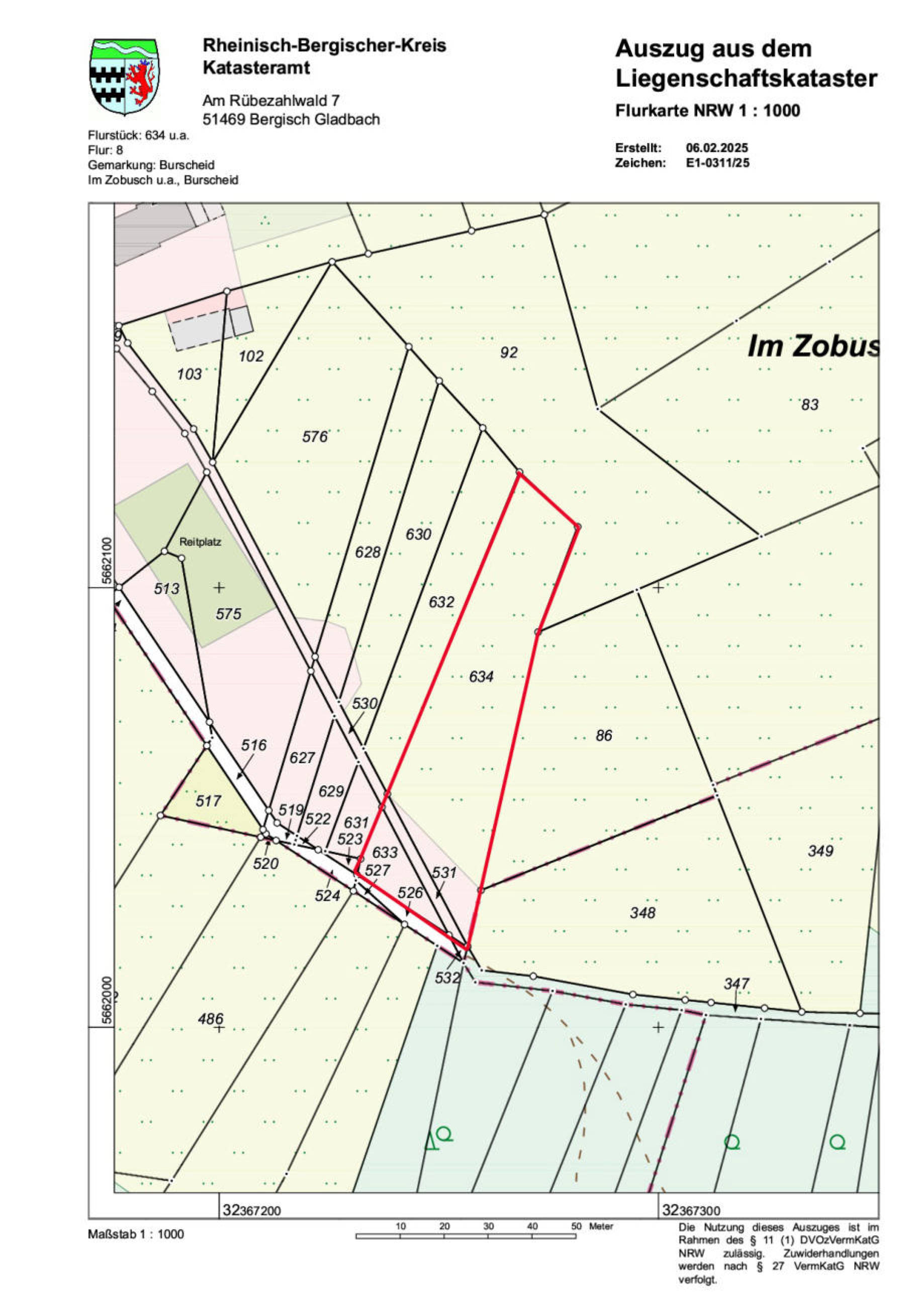 land- und forstwirtschaftlich genutztes Grundstück, land- und forstwirtschaftlich genutztes Grundstück in Blasberg, 51399 Burscheid - Bild 2