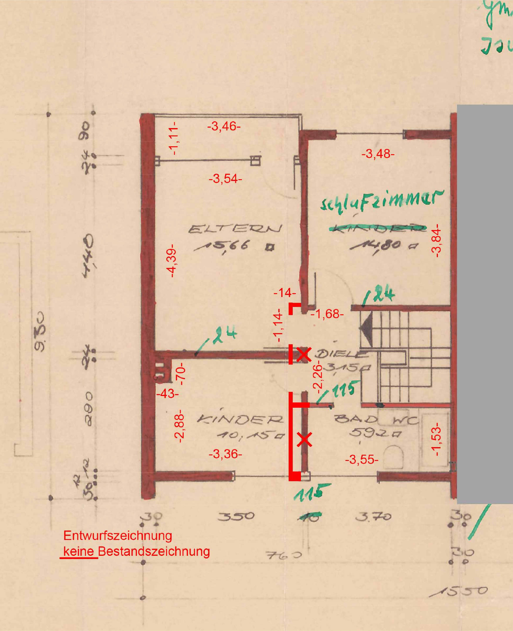 Einfamiliendoppelhaushälfte mit Garage sowie einer rückwärtigen Grundstücksteilfläche als Gartenland bzw. Grünland in Genhülsen 89, 41179 Mönchengladbach, Rheindahlen - Bild 5