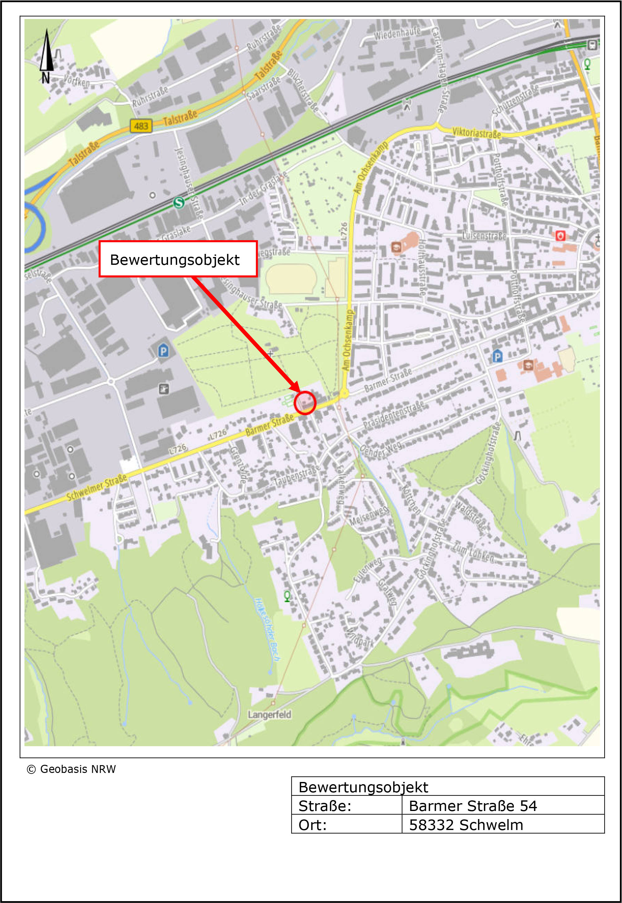 gewerblich genutztes Grundstück, Wohn-/Geschäftshaus in Barmer Straße 54, 58332 Schwelm