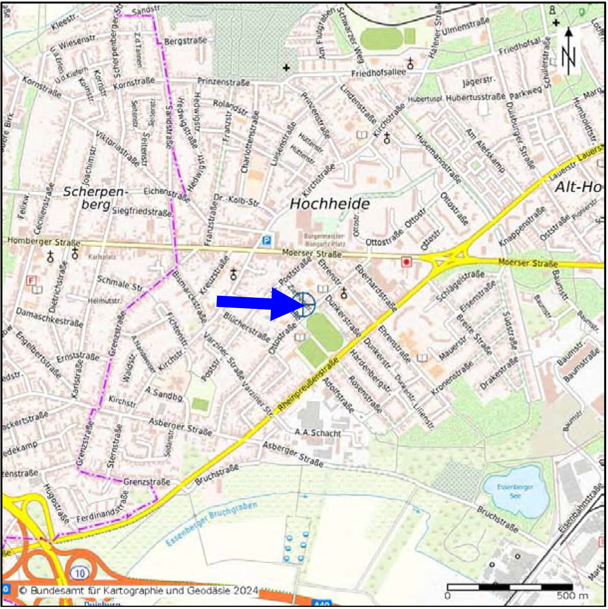 Eigentumswohnung (3 bis 4 Zimmer) in Ziethenstr. 3, 47198 Duisburg, Hochheide