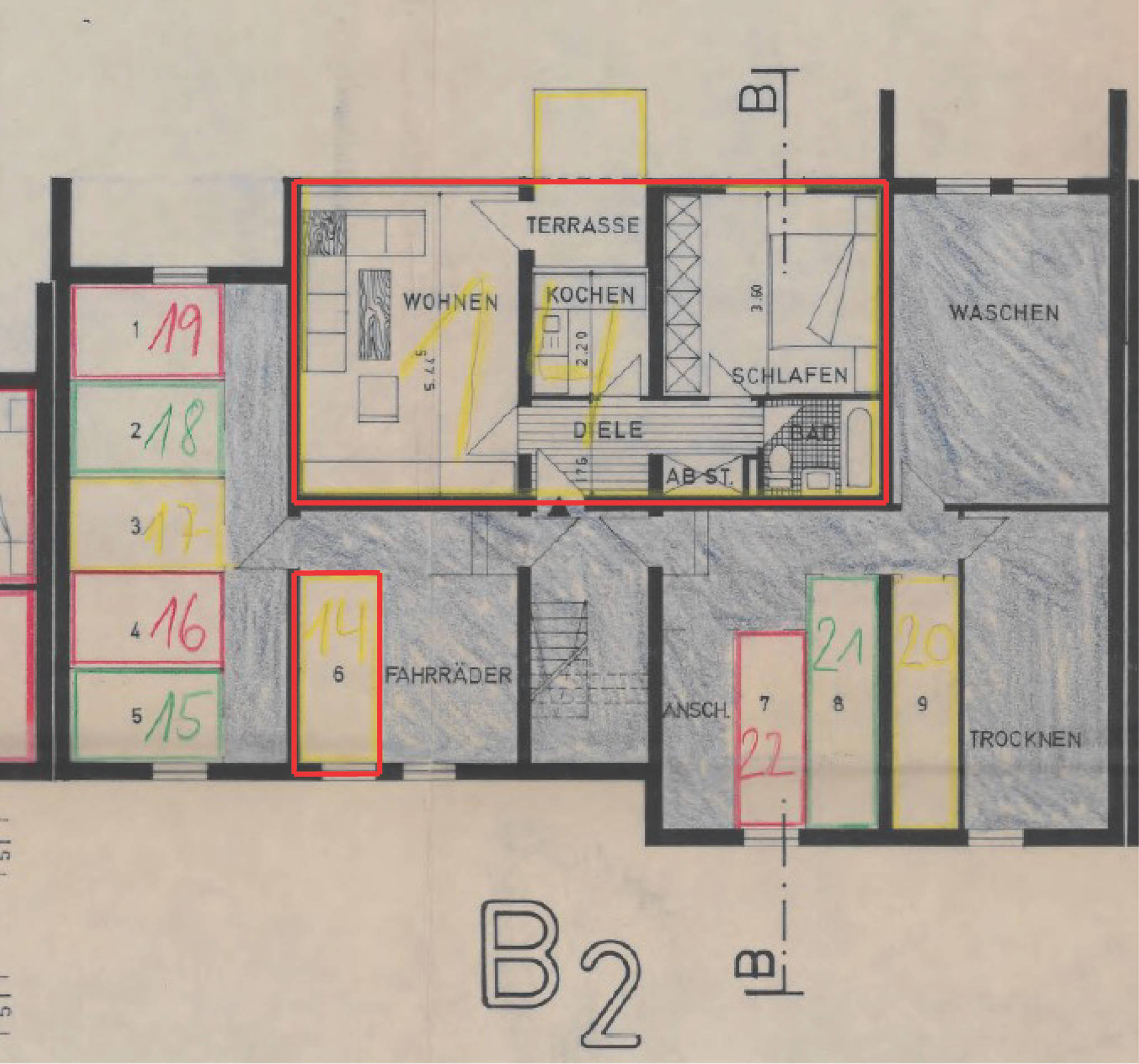 Eigentumswohnung (1 bis 2 Zimmer), Wohnungserbbaurecht im Untergeschoss in Dorstener Str. 333, 44809 Bochum, Hofstede - Bild 3