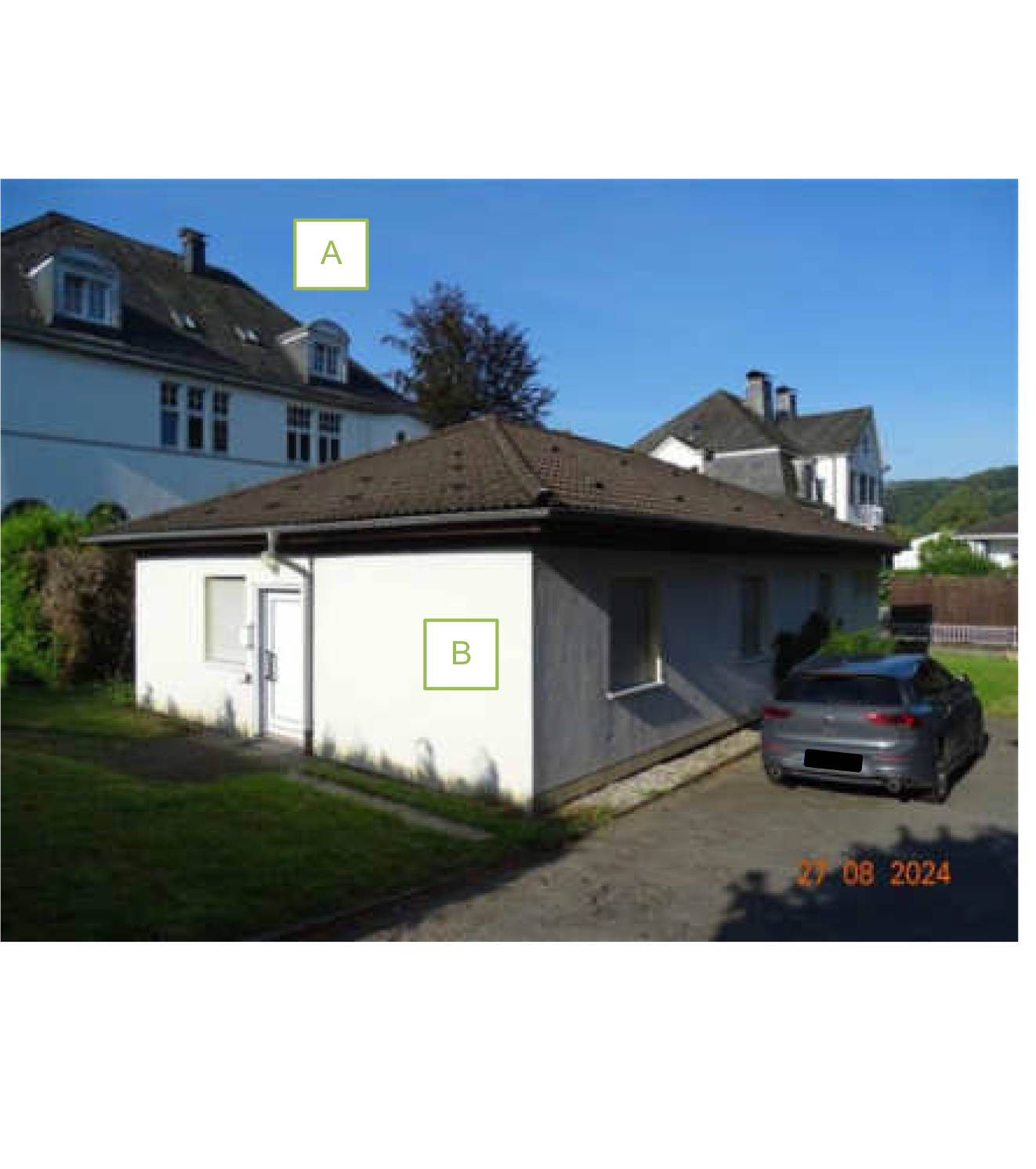 Wohn-/Geschäftshaus, Kfz-Stellplatz, Gewerbeeinheit (z.B. Laden, Büro), zusätzliches Bürogebäude eingeschossig, Denkmalschutz auf Haupthaus in Bergische Straße 50, 51766 Engelskirchen - Bild 2