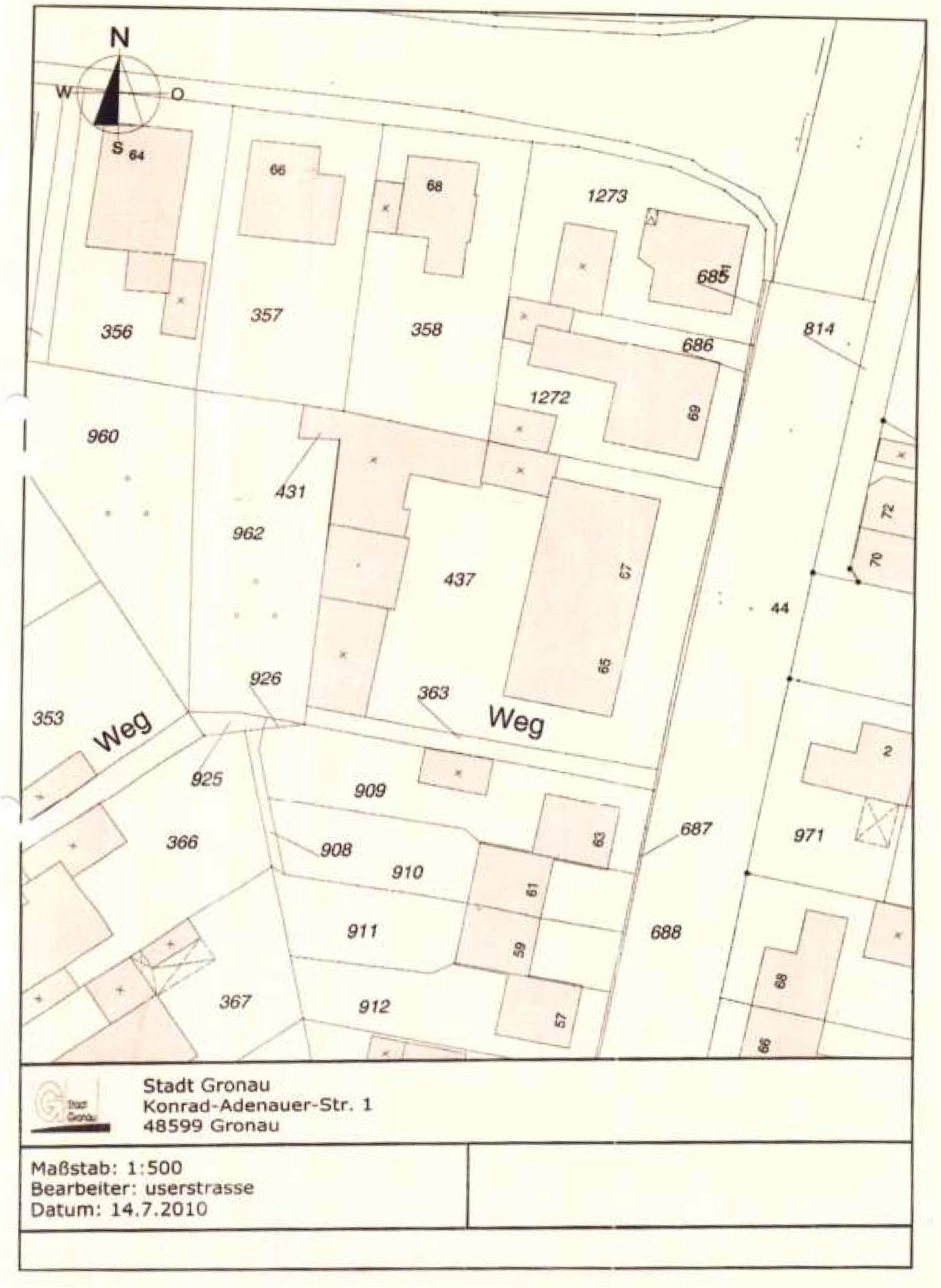 Garage, Mehrfamilienhaus in Vereinsstraße 65, 67, 48599 Gronau, Gronau - Bild 3